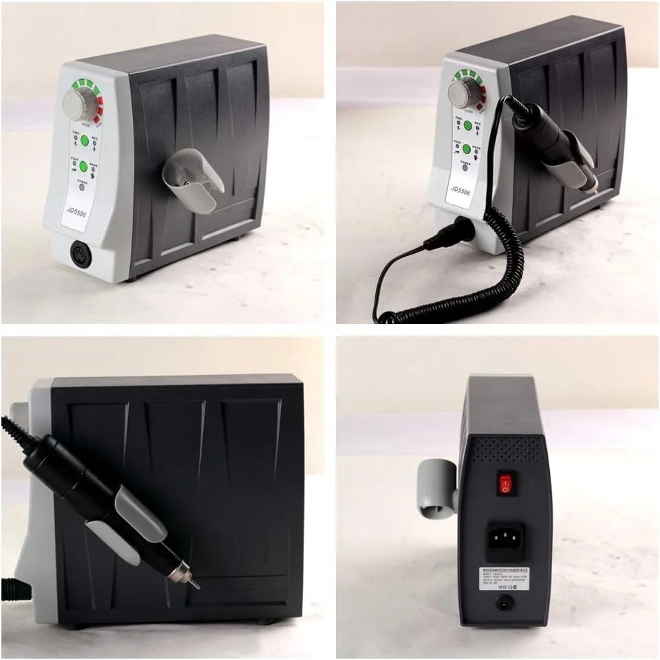 ست سوهان برقی ناخن تمکین، دستگاه مانیکور و پدیکور برقی برای ناخن های اکریلیک و ژل، دستگاه آسیاب سنباده ای کلاسیک حرفه ای 35000 دور در دقیقه