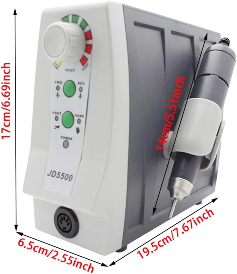 ست سوهان برقی ناخن تمکین، دستگاه مانیکور و پدیکور برقی برای ناخن های اکریلیک و ژل، دستگاه آسیاب سنباده ای کلاسیک حرفه ای 35000 دور در دقیقه