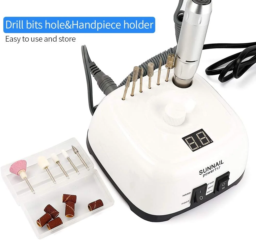 دستگاه سوهان برقی ناخن ZAIED با سرعت 35000 دور در دقیقه، کیت مانیکور و پدیکور، ست سر سوهان برقی، ابزار کوتیکول با نمایشگر LED و 6 سری و 6 نوار سمباده، مناسب برای ناخن های اکریلیک و ژلیش دستگاه سوهان برقی ناخن ZAIED با سرعت 35000 دور در دقیقه، کیت مانیکور و پدیکور، ست سر سوهان برقی، ابزار کوتیکول با نمایشگر LED و 6 سری و 6 نوار سمباده، مناسب برای ناخن های اکریلیک و ژلیش