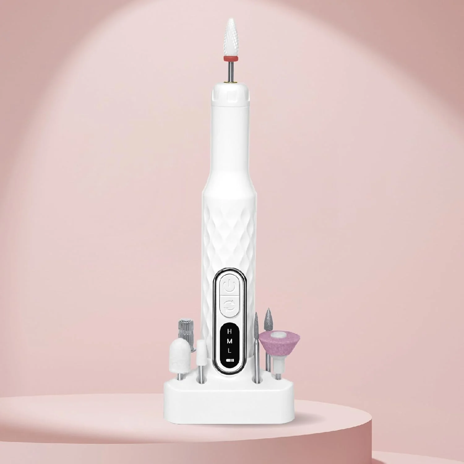 ست سوهان ناخن برقی، سوهان برقی ناخن بی سیم، 3 تنظیم سرعت قابل تنظیم، 15000 دور در دقیقه ابزار پولیش، سنگ زنی و شکل دهی مانیکور برای سالن مسافرتی خانگی در فضای باز