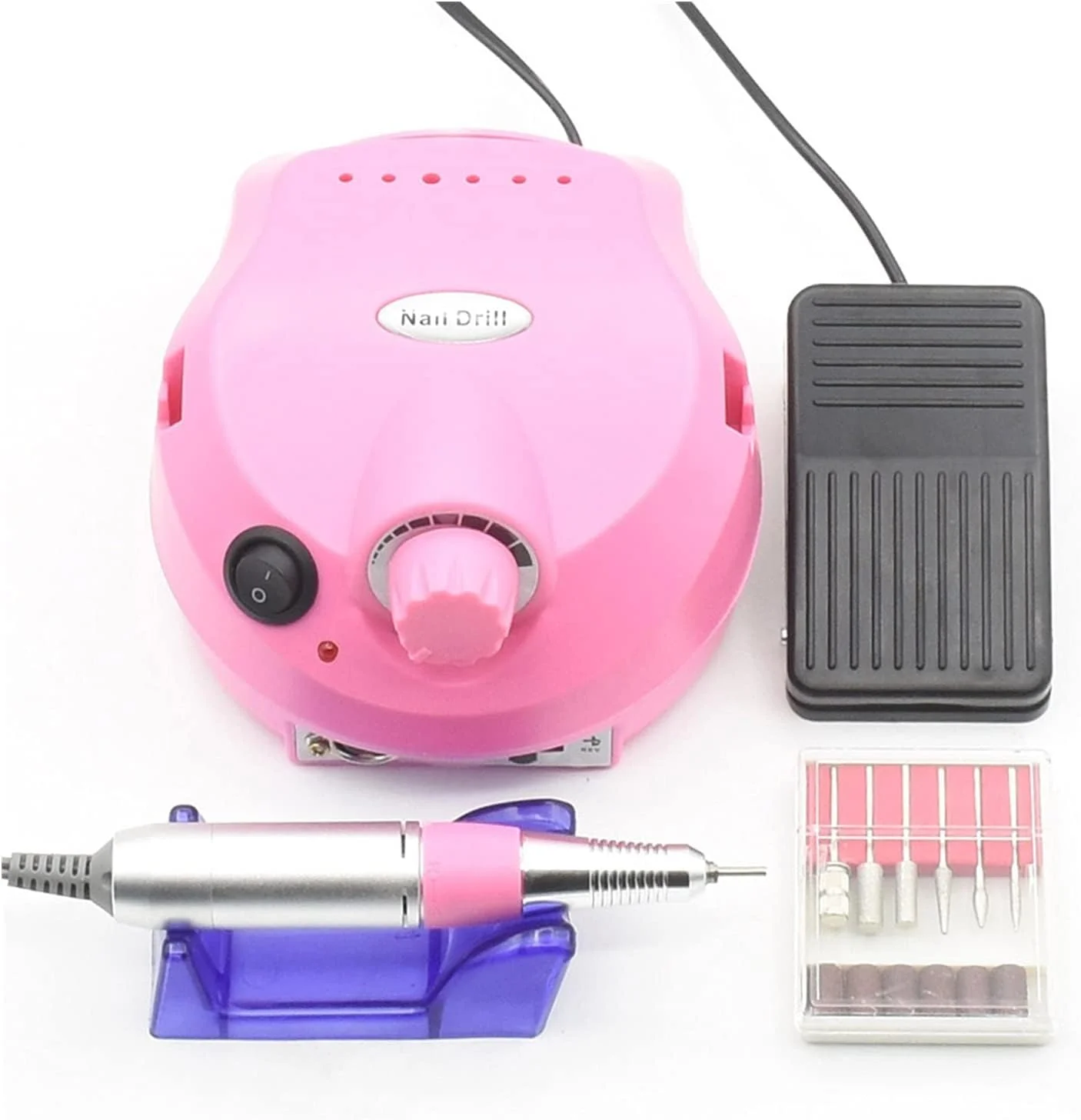 دستگاه سوهان برقی ناخن 35000 دور در دقیقه، ست مانیکور برای پدیکور، ابزار سوهان ناخن، دستگاه دریل طراحی ناخن، کیت ابزار ناخن برای ناخن های طبیعی و لاک ژل (رنگ: 20w 3500)