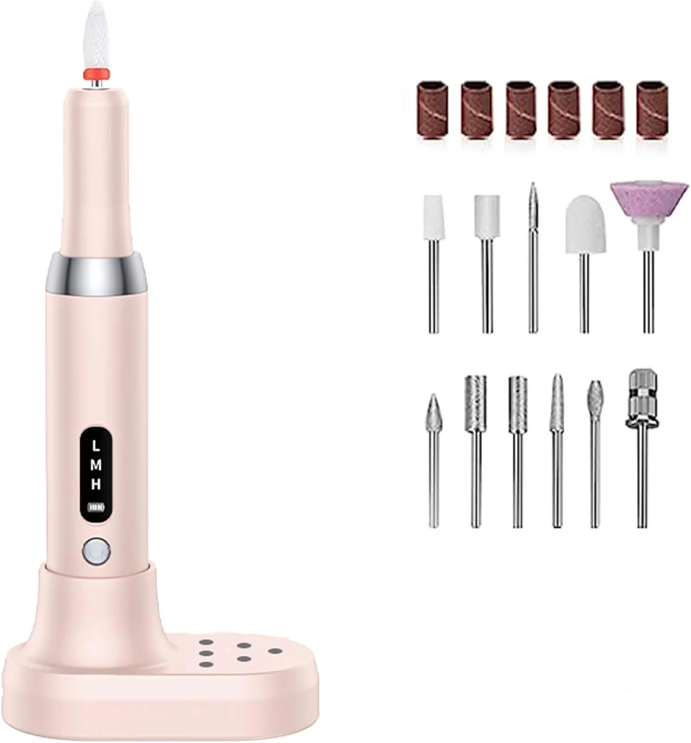 دستگاه سوهان برقی ناخن الیتزیا، 3 سرعته قابل تنظیم، کیت سوهان برقی ناخن قابل حمل با پایه شارژ برای ناخن های ژلیش و اکریلیک، مناسب استفاده در منزل و سالن مدل ETK16