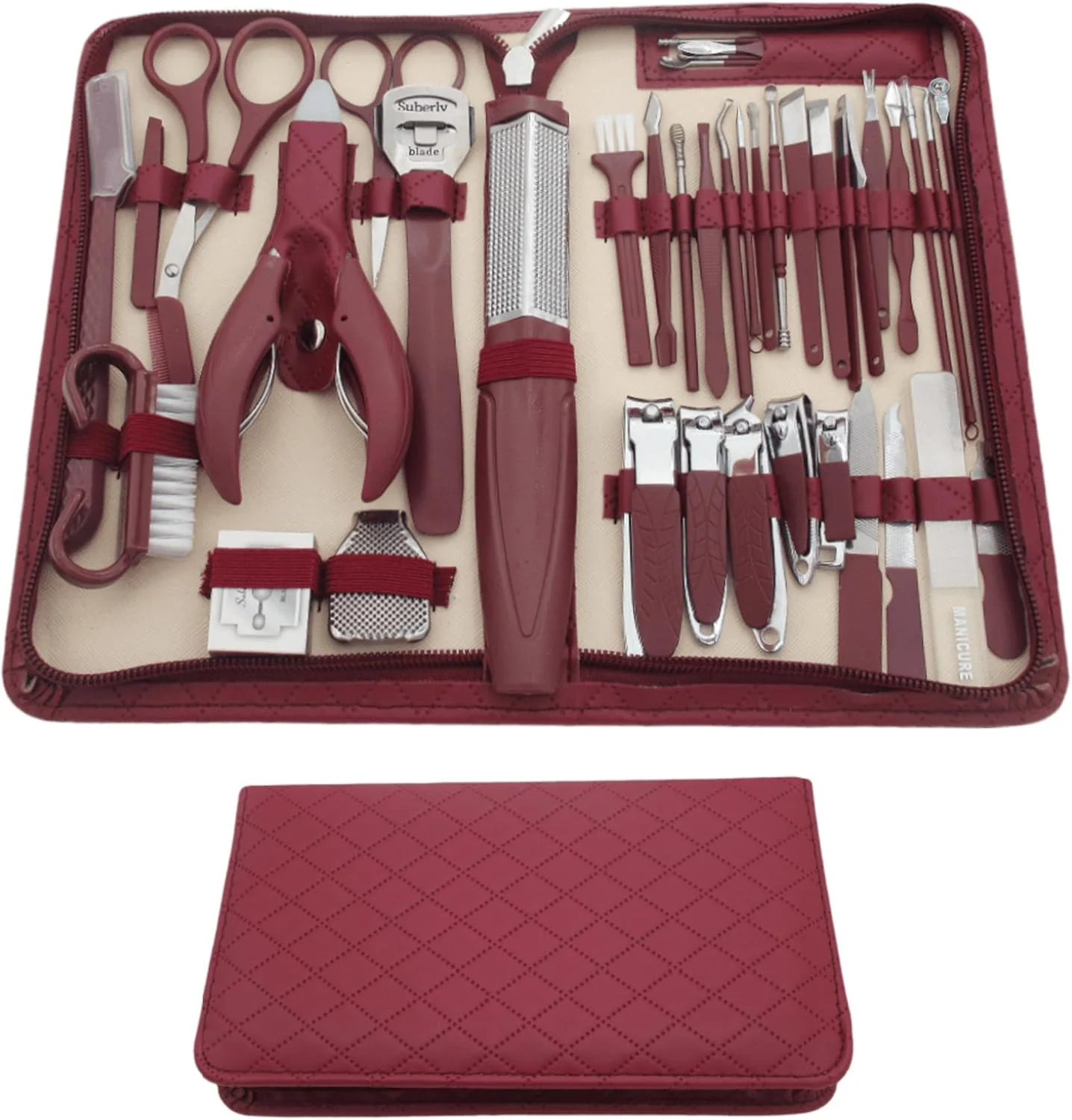 ست مانیکور 42 تکه الیتزیا به همراه دستگاه سوهان برقی ناخن با قابلیت تنظیم 3 سرعت، مناسب برای ناخن های ژلی و اکریلیک، قابل استفاده در منزل و سالن به همراه پایه شارژ مدل ETK16A