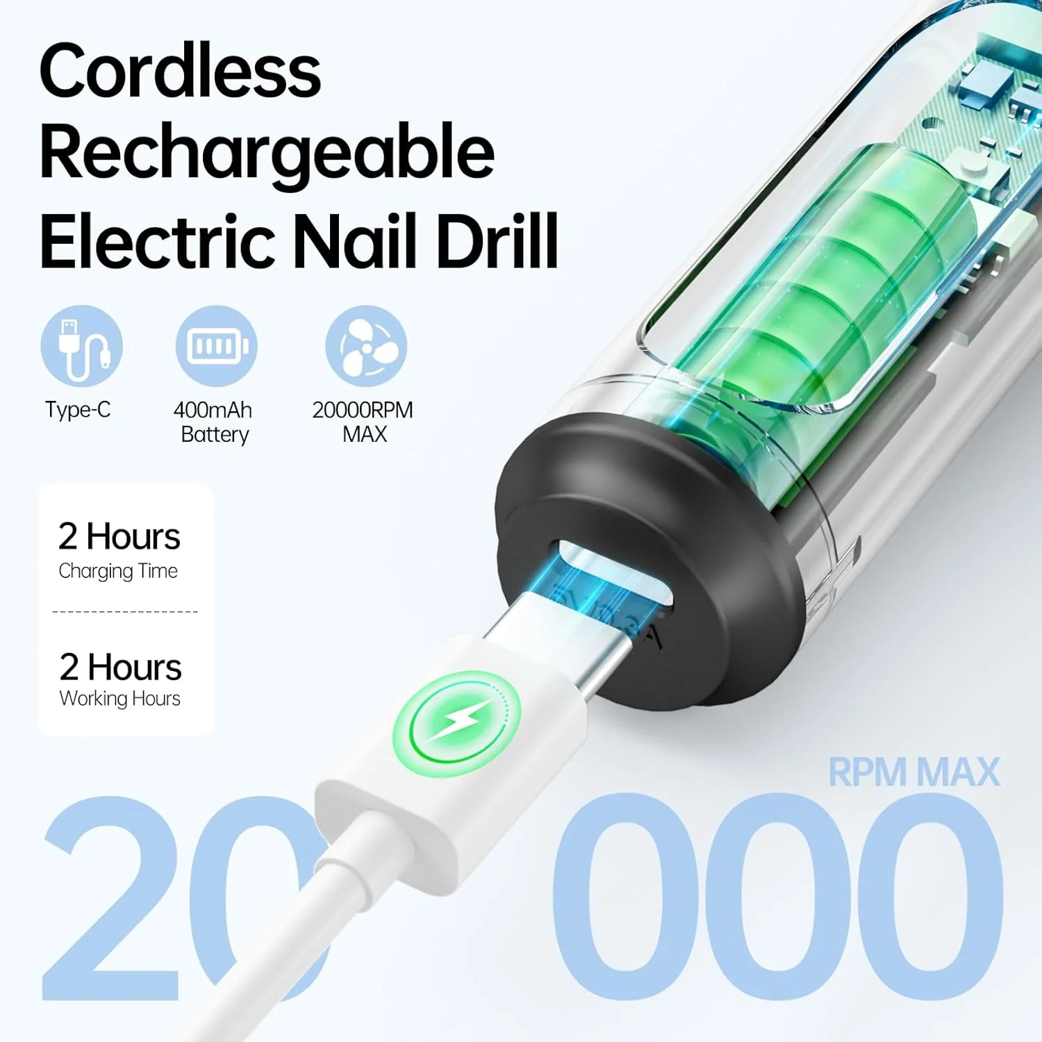 دستگاه سوهان برقی ناخن شارژی قابل حمل با 6 سری سوهان و 31 نوار سنباده برای ناخن های طبیعی، اکریلیک و ژلیش، مناسب برای از بین بردن لاک ژل و مانیکور (خاکستری) دستگاه سوهان برقی ناخن شارژی قابل حمل با 6 سری سوهان و 31 نوار سنباده برای ناخن های طبیعی، اکریلیک و ژلیش، مناسب برای از بین بردن لاک ژل و مانیکور (خاکستری)