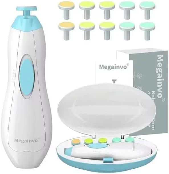 سوهان ناخن برقی کودک Megainvo، ست مانیکور، ناخن گیر، دارای چراغ LED، طراحی فوق العاده آرام، ایمن برای نوزادان، کودکان نوپا و کودکان، کیت مراقبت از ناخن های دست و پا، 10 سری سمباده، آبی سوهان ناخن برقی کودک Megainvo، ست مانیکور، ناخن گیر، دارای چراغ LED، طراحی فوق العاده آرام، ایمن برای نوزادان، کودکان نوپا و کودکان، کیت مراقبت از ناخن های دست و پا، 10 سری سمباده، آبی