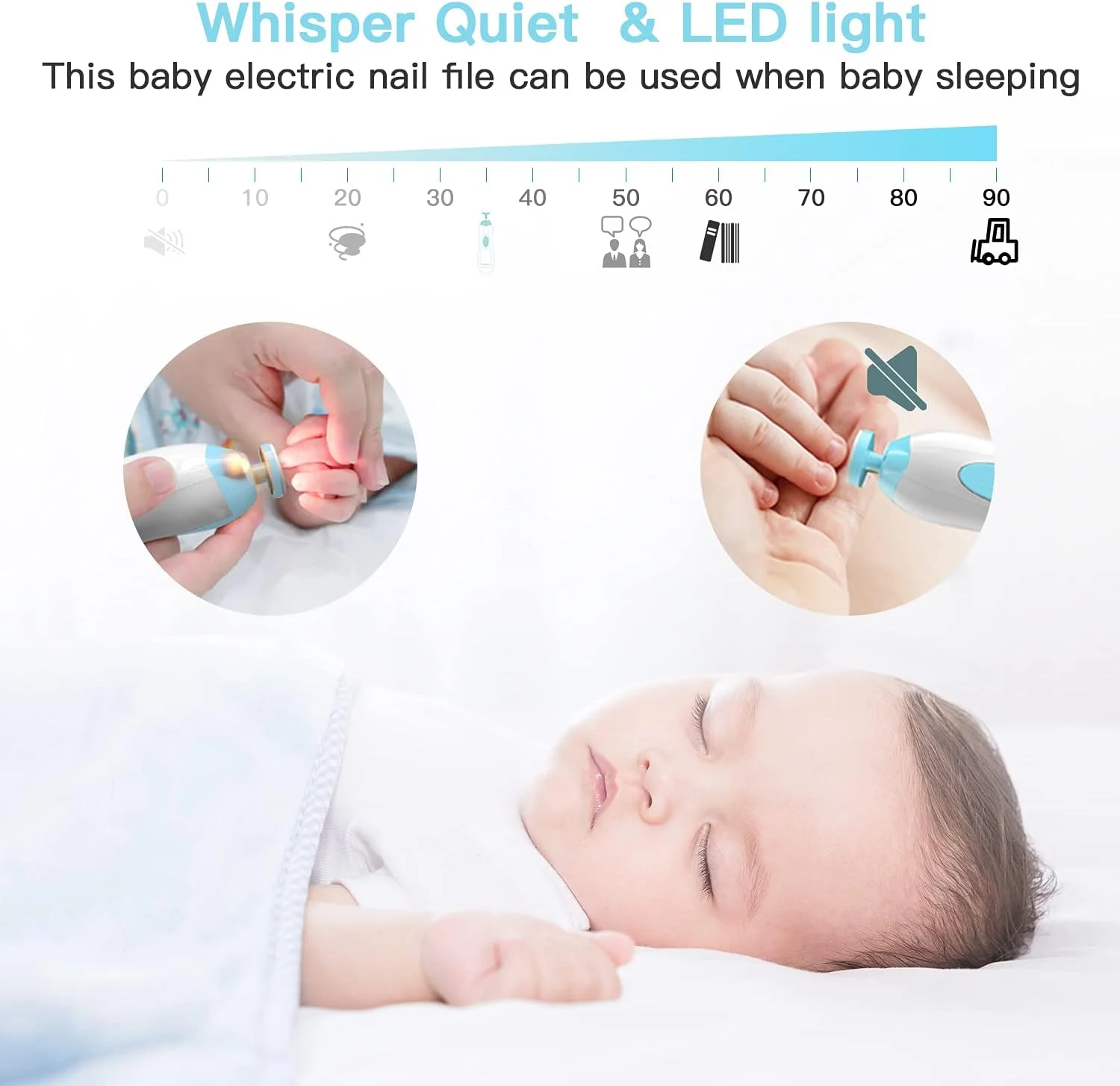 سوهان ناخن برقی کودک Megainvo، ست مانیکور، ناخن گیر، دارای چراغ LED، طراحی فوق العاده آرام، ایمن برای نوزادان، کودکان نوپا و کودکان، کیت مراقبت از ناخن های دست و پا، 10 سری سمباده، آبی سوهان ناخن برقی کودک Megainvo، ست مانیکور، ناخن گیر، دارای چراغ LED، طراحی فوق العاده آرام، ایمن برای نوزادان، کودکان نوپا و کودکان، کیت مراقبت از ناخن های دست و پا، 10 سری سمباده، آبی