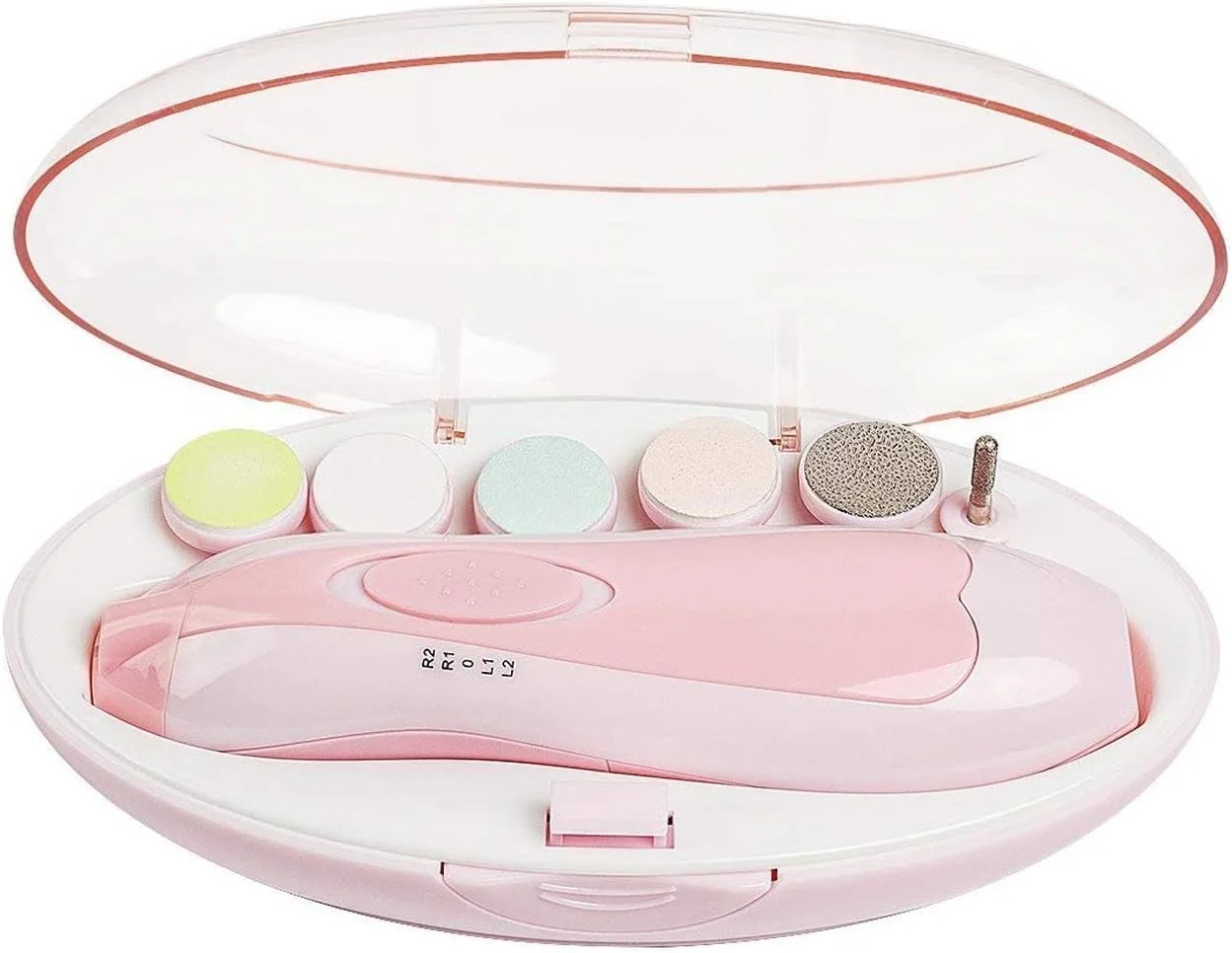 ست مانیکور و سوهان ناخن برقی الترازون، سوهان ناخن انگشتان دست و پا با چراغ LED برای نوزادان، کودکان و بزرگسالان