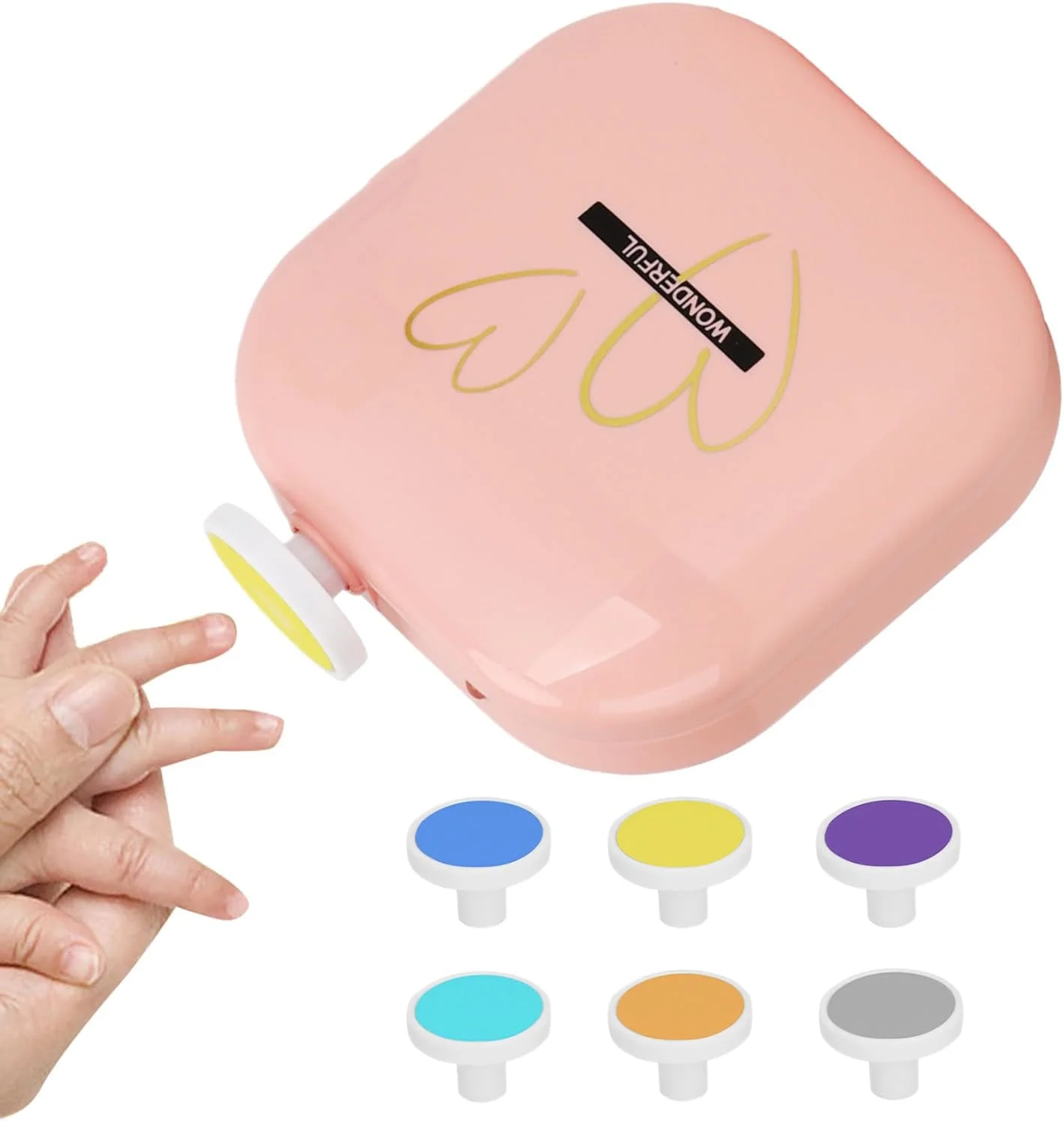 سوهان ناخن برقی کودک | سوهان ناخن گیر برقی کودک با شارژ USB، ابزار مانیکور بی صدا با نور LED، مراقبت از ناخن برای خانه، سالن، مسافرت و رفت و آمد