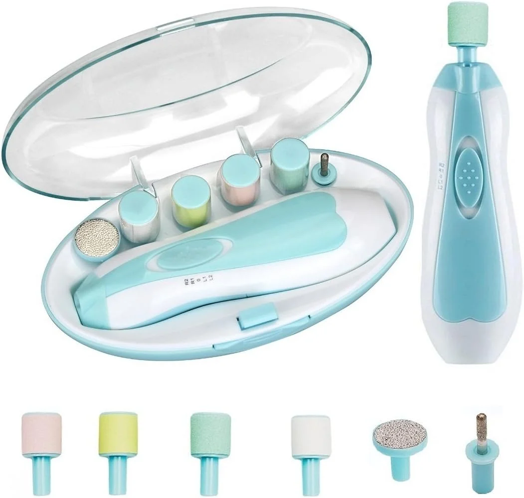 سوهان ناخن کودک ELINKA - کیت ماشین اصلاح ناخن برقی ایمن و ارتقا یافته کودک به همراه چراغ