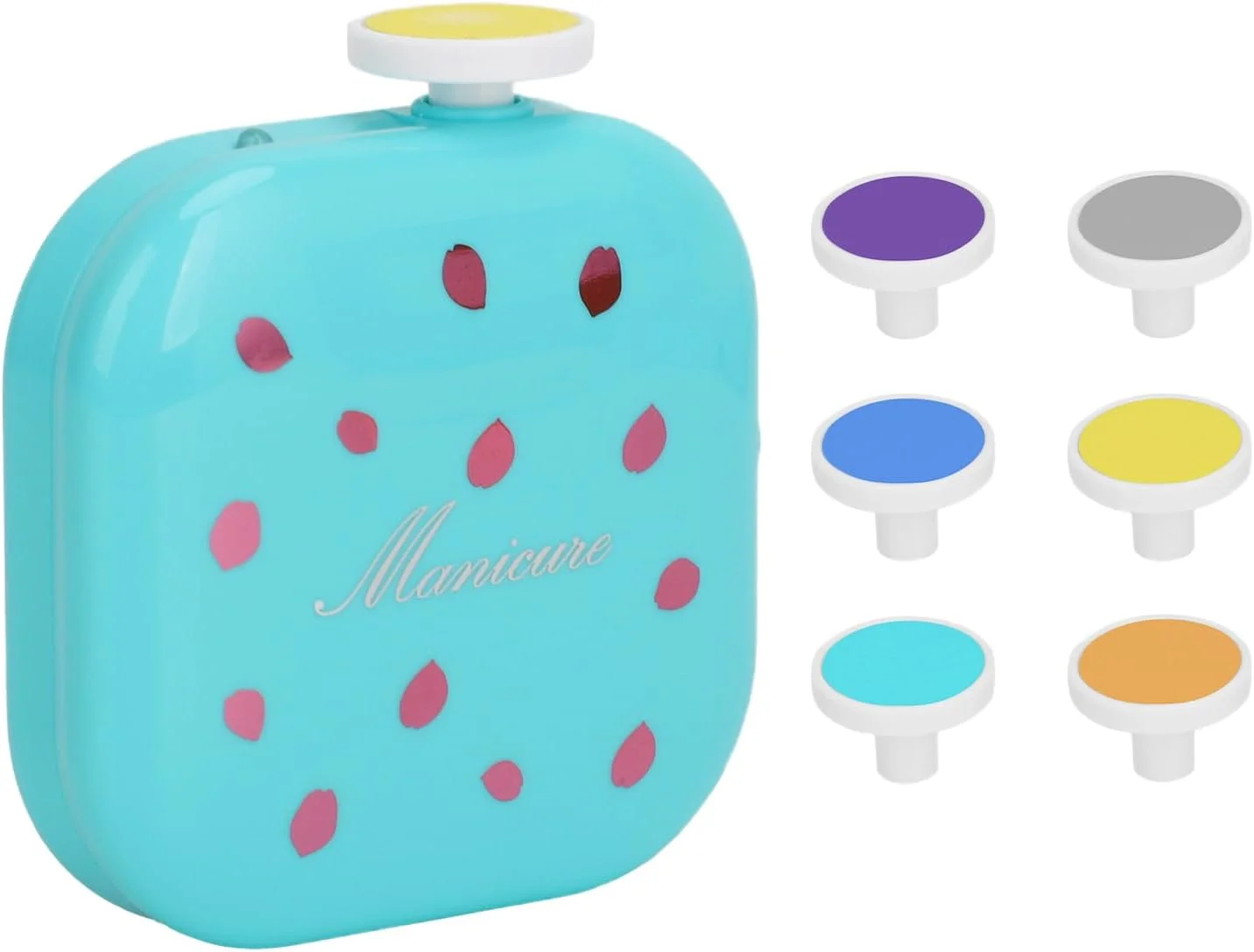 سوهان ناخن برقی کودک، ماشین اصلاح ناخن برقی قابل شارژ کودک | ابزار مانیکور بی صدا با نور LED مراقبت از ناخن برای سالن، خانه، مسافرت و رفت و آمد