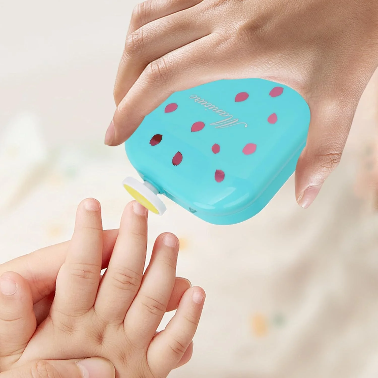 سوهان ناخن برقی کودک، ماشین اصلاح ناخن برقی قابل شارژ کودک | ابزار مانیکور بی صدا با نور LED مراقبت از ناخن برای سالن، خانه، مسافرت و رفت و آمد