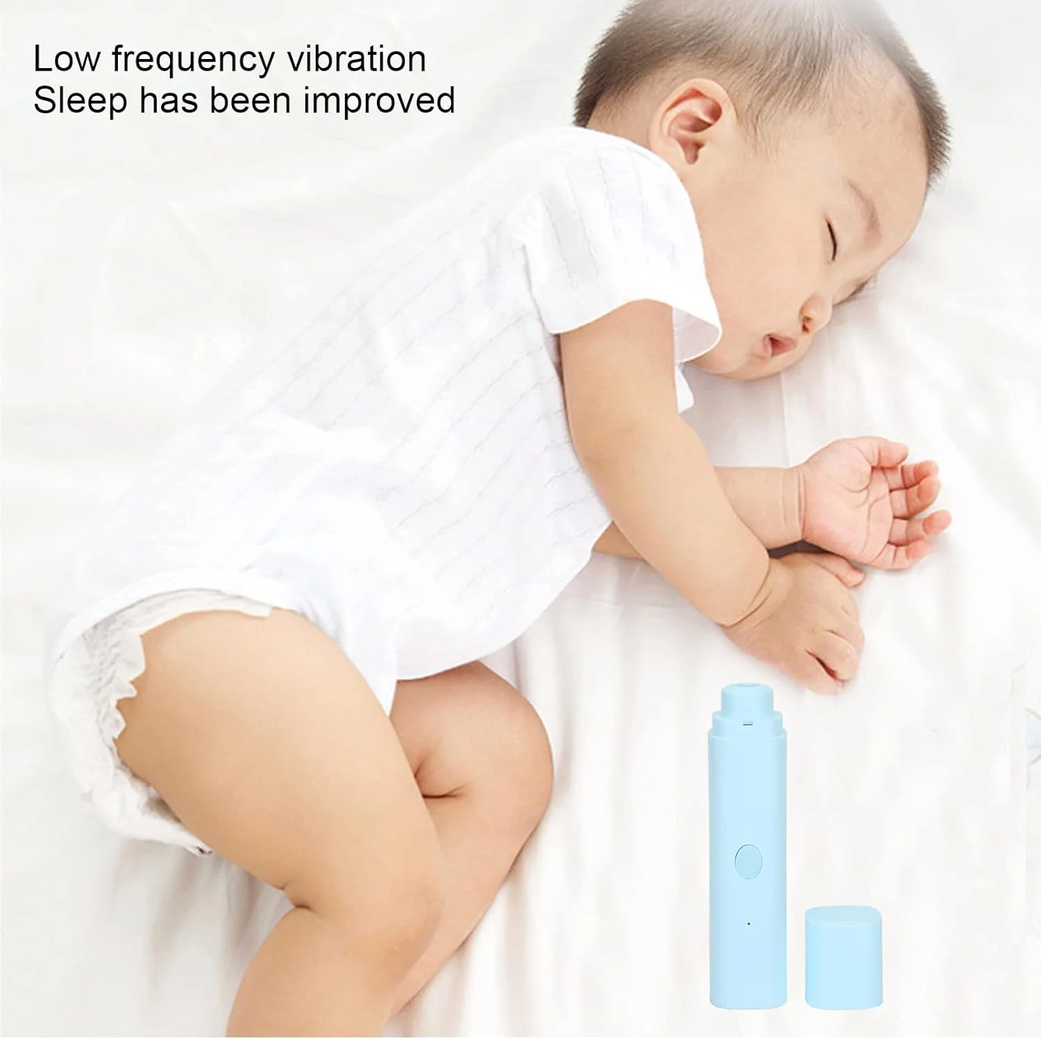 سوهان ناخن برقی نوزاد، دستگاه مراقبت از ناخن نوزاد، سوهان ناخن برقی ایمن نوزاد، سر پولیش نرم، سر سنگ زنی، ست سوهان ناخن نوزاد (آبی)