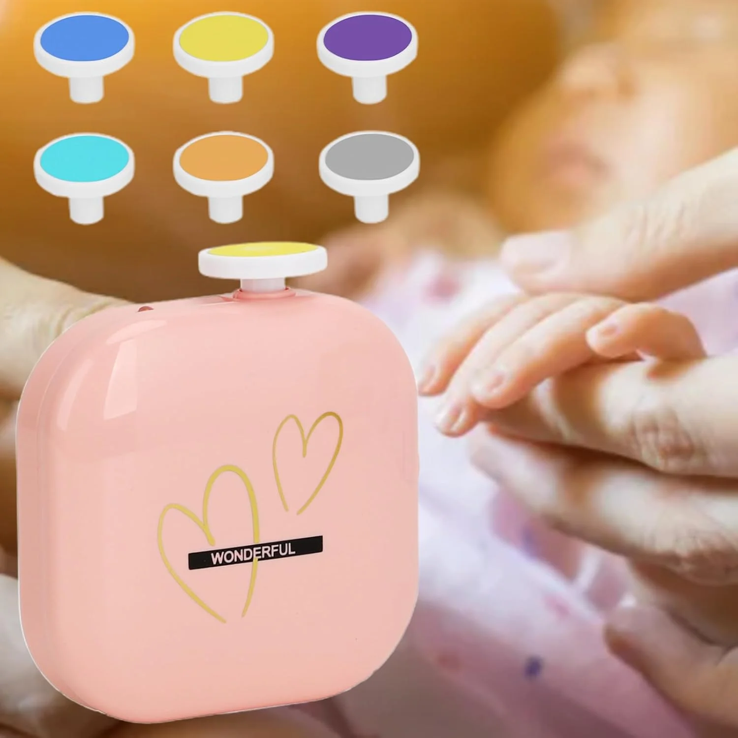 سوهان ناخن برقی کودک | سوهان ناخن برقی USB برای نوزادان، ابزار مراقبت از ناخن با صدای کم و دو سرعته برای همه سنین، مسافرت، مهد کودک