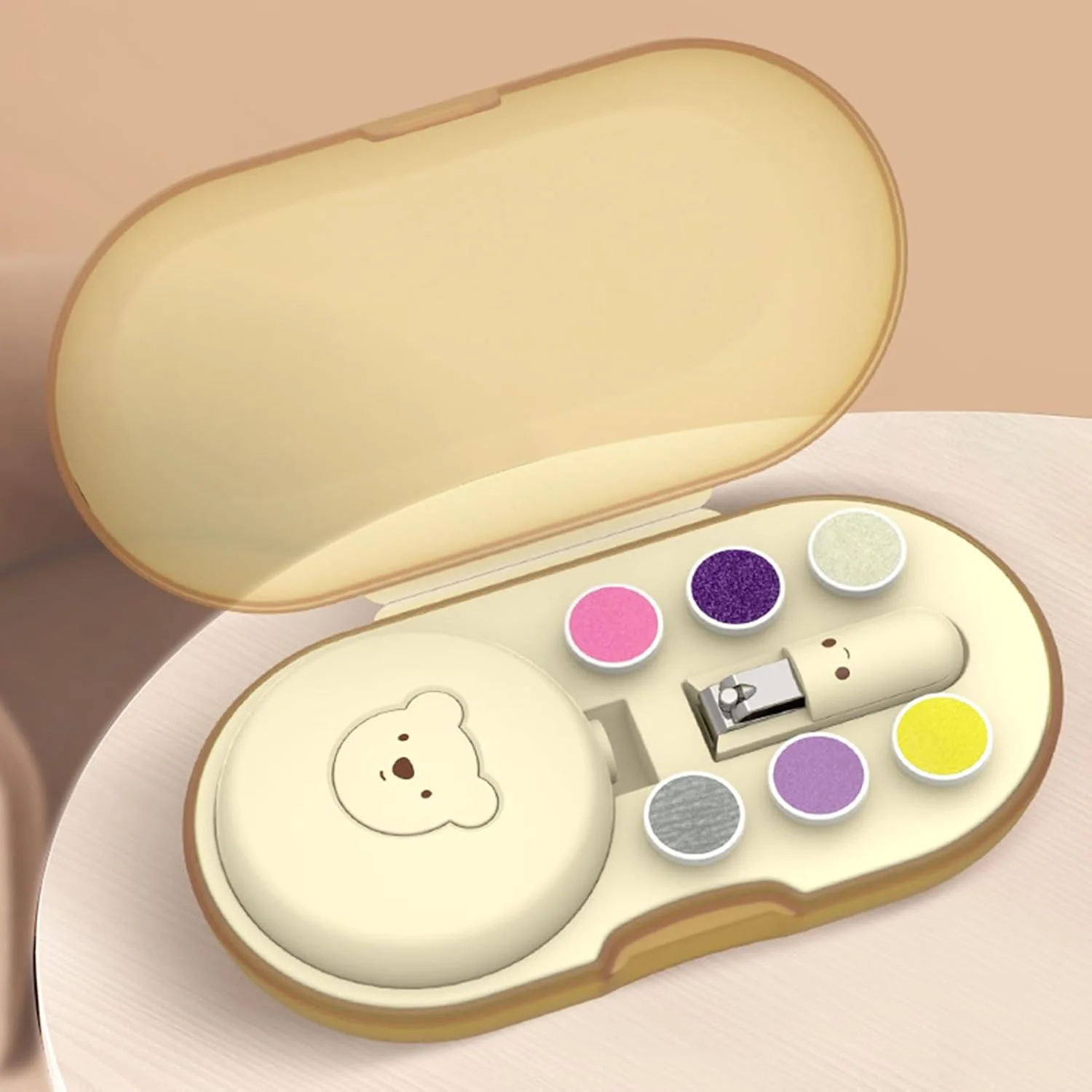 سوهان ناخن کودک | سوهان برقی ناخن کودک، ست مانیکور و پیرایش با جعبه نگهداری برای سوهان زدن ناخن های دست و پای کودکان، نوپایان و بزرگسالان