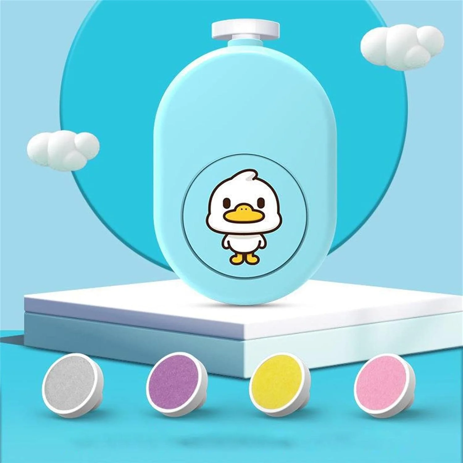 سوهان ناخن برقی کودک - ناخن گیر و سوهان ناخن - سوهان ناخن نوزاد برای کودکان، سری های سنگ زنی قابل تعویض، سوهان ناخن برقی کم صدا، مراقبت از ناخن کودک