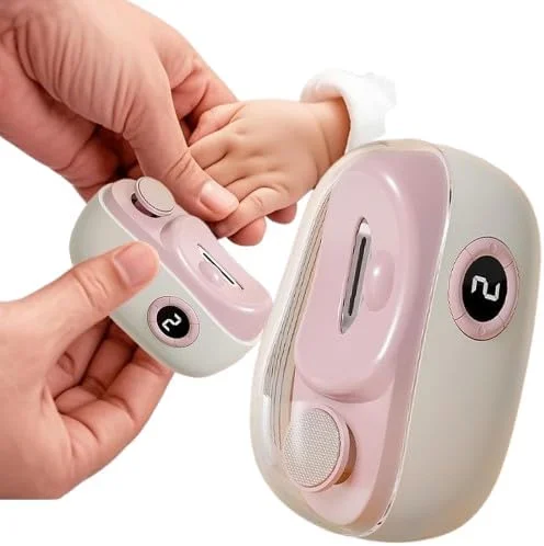 ناخن گیر برقی با 2 سرعت - دستگاه اصلاح و سوهان ناخن اتوماتیک 2 در 1 با محفظه جمع آوری خرده ناخن، قابل شارژ با USB، مناسب برای نوزادان، کودکان، بزرگسالان و سالمندان