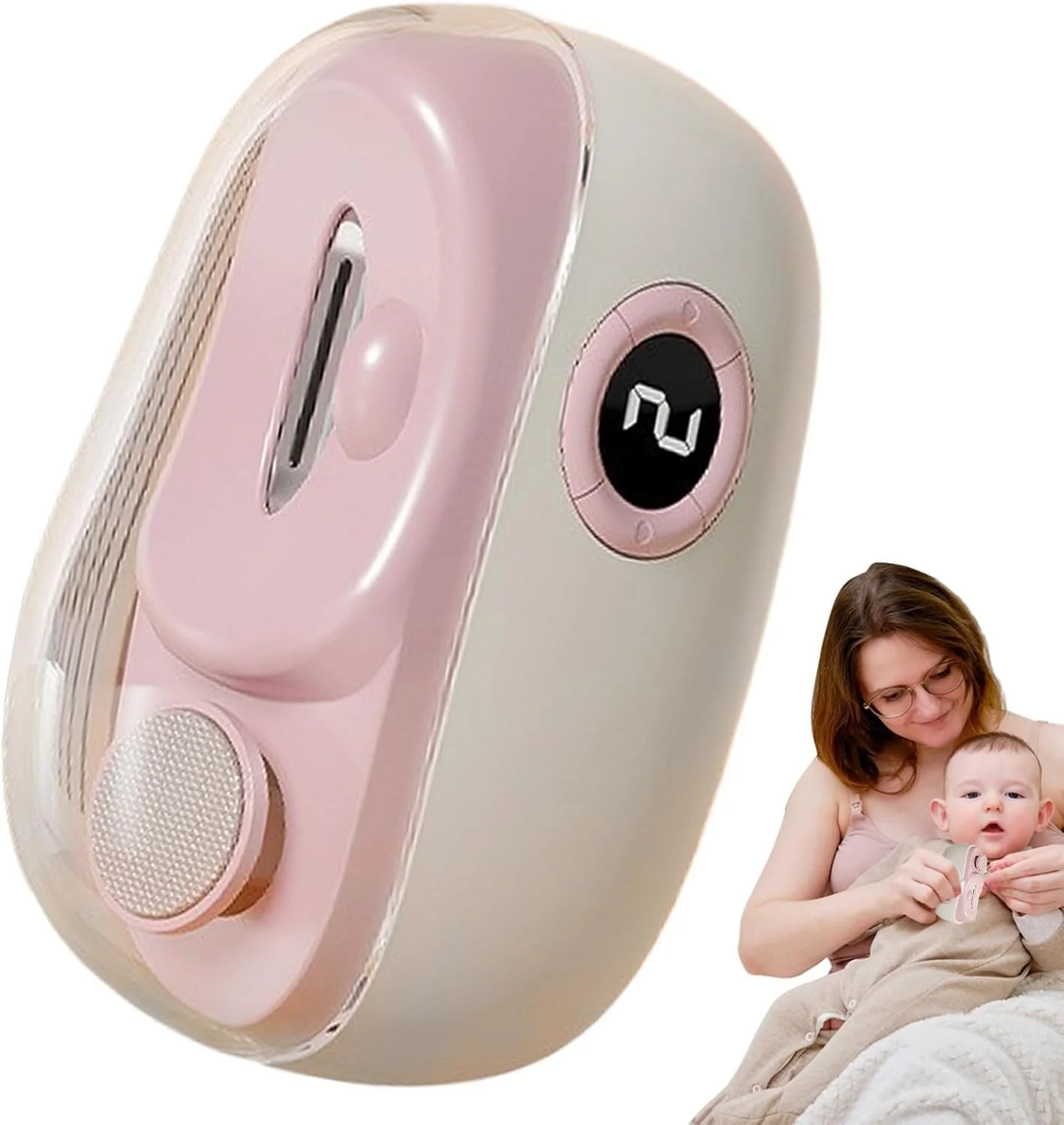 ناخن گیر برقی با 2 سرعت - دستگاه اصلاح و سوهان ناخن اتوماتیک 2 در 1 با محفظه جمع آوری خرده ناخن، قابل شارژ با USB، مناسب برای نوزادان، کودکان، بزرگسالان و سالمندان