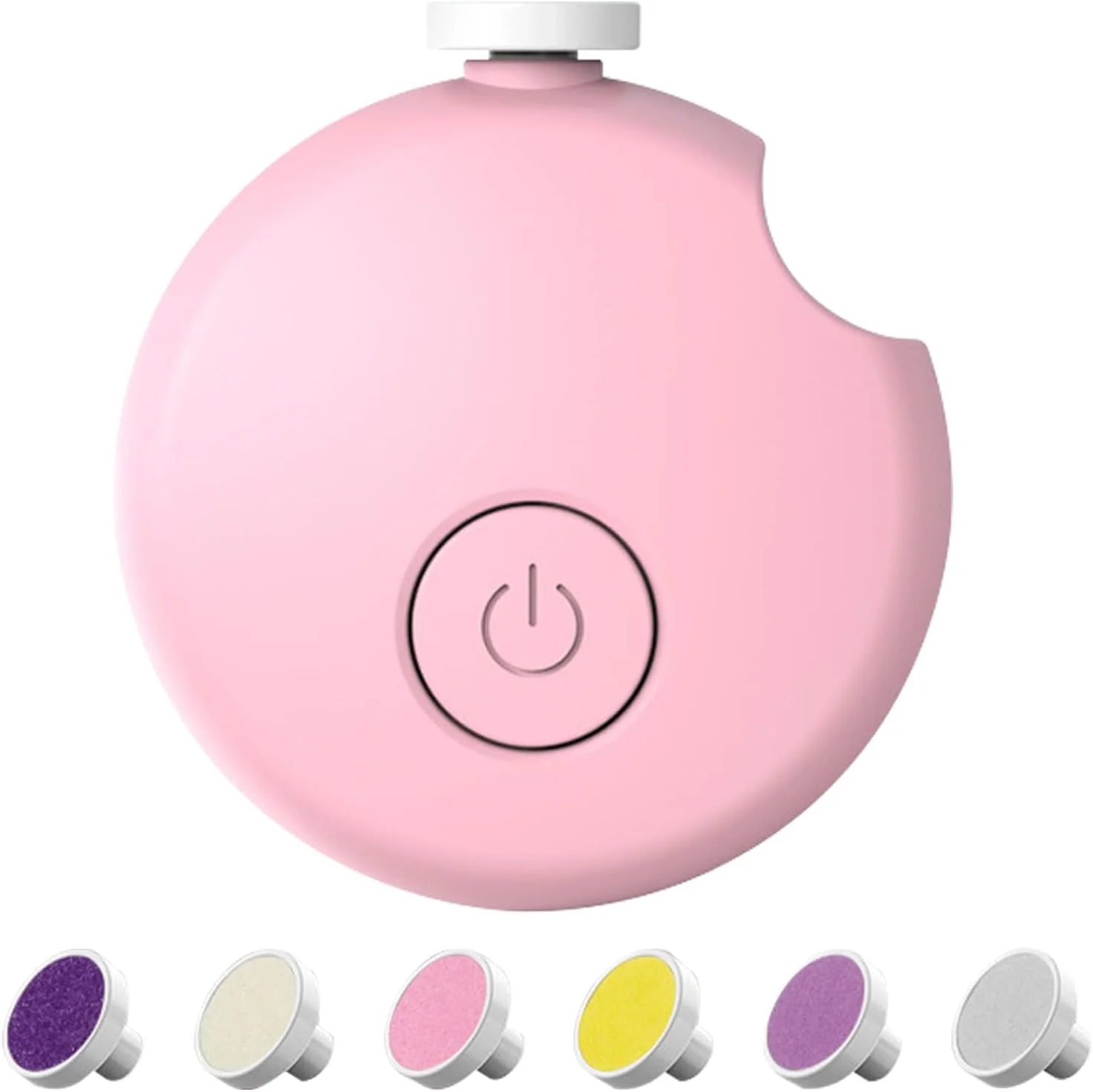 سوهان ناخن برقی کودک، سوهان ناخن کودک Tinabless، ست مانیکور 6 در 1 برای کودکان نوپا یا بزرگسالان (صورتی)