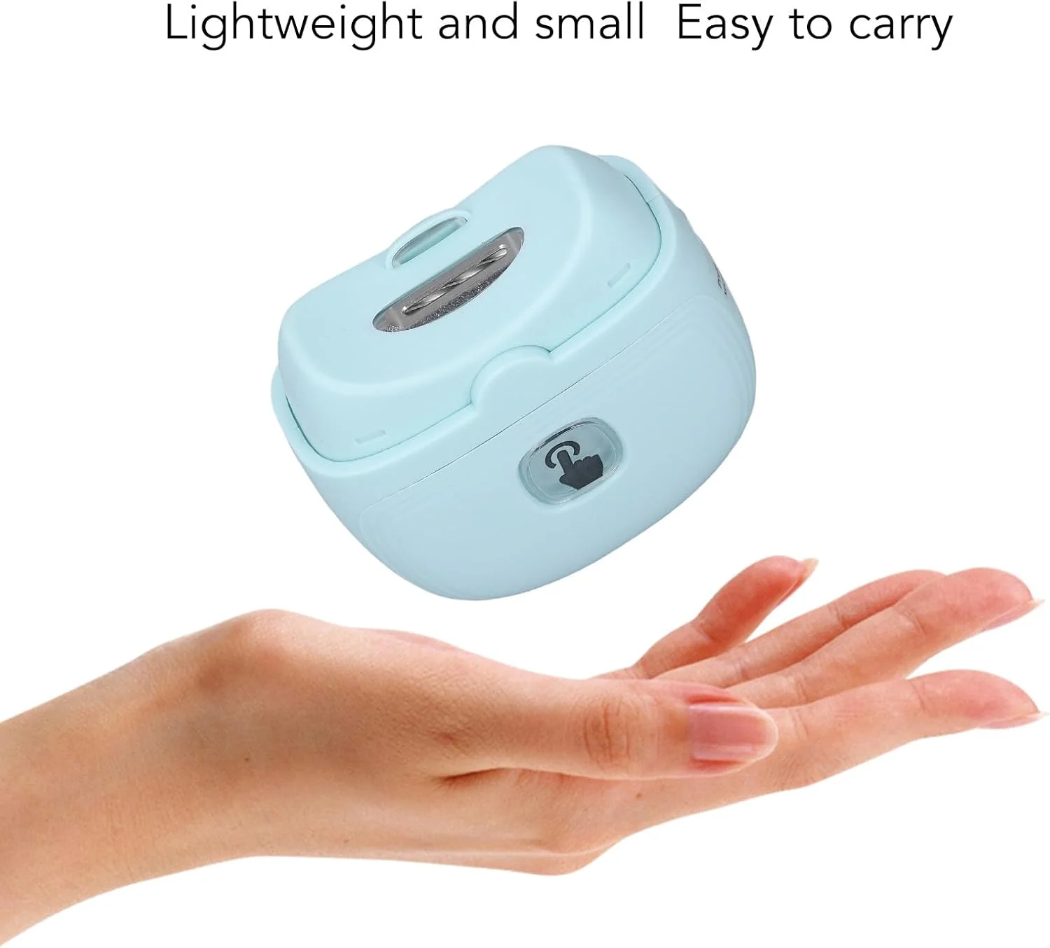 ناخن گیر اتوماتیک Fockety، سوهان ناخن برقی کودک با چراغ، دستگاه اصلاح و سوهان ناخن ایمن قابل شارژ USB برای نوزاد، کودکان، سالمندان، مراقبان (آبی)