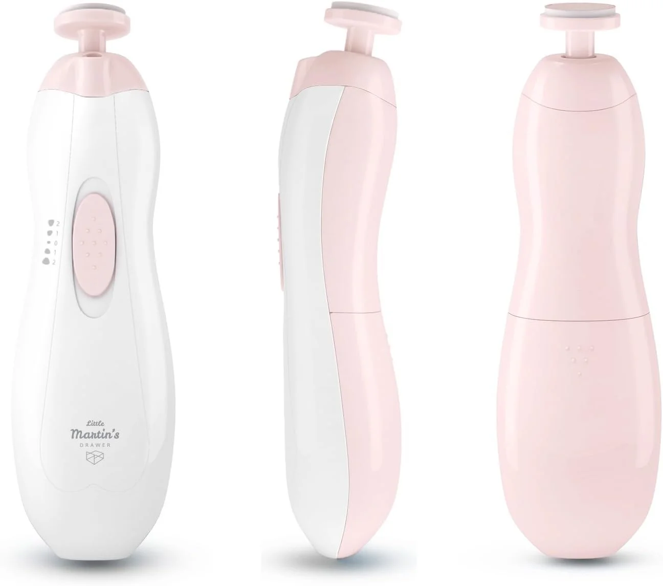 سوهان ناخن نوزاد Little Martin’s Drawer با چراغ - ست ایمن و برقی برای نوزادان، کودکان نوپا و بچه ها - مراقبت، پولیش و اصلاح ناخن - با باتری (AA)