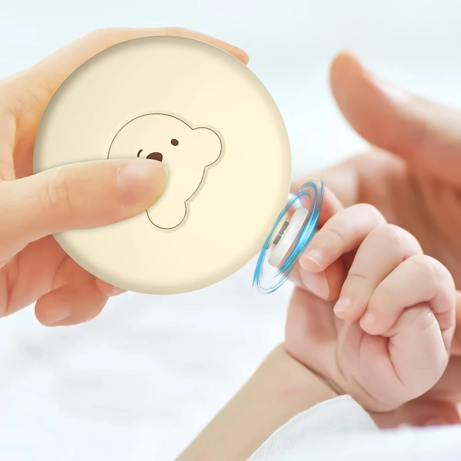 سوهان ناخن برقی کودک - دستگاه مانیکور با 6 سری تعویضی، مناسب برای ناخن های دست و پای کودکان و نوزادان، مراقبت ملایم، مناسب برای مسافرت و منزل