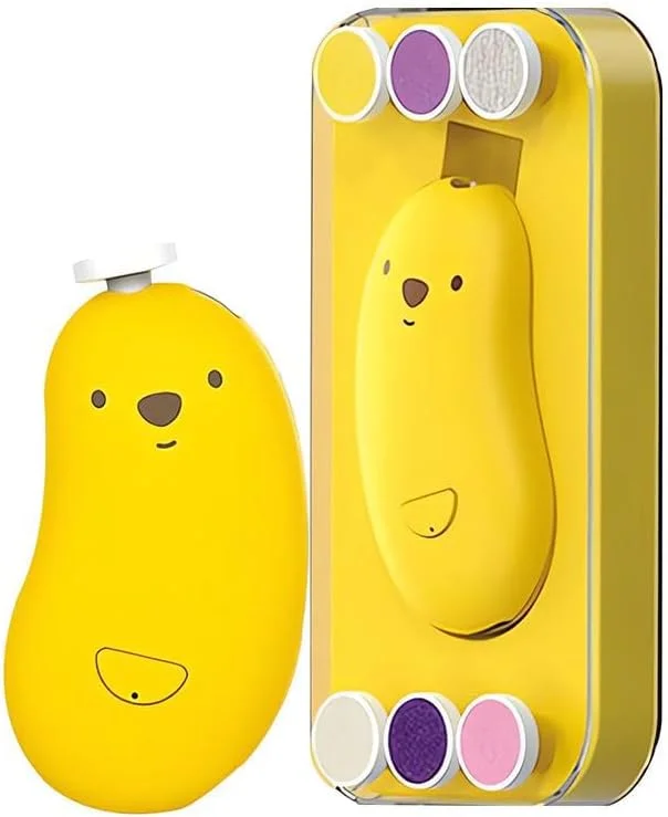 سوهان ناخن برقی BIGTHREE، سوهان ناخن کودک، ست مانیکور 6 در 1، 2 سرعته با نور ملایم، سوهان ناخن برای کودکان و بزرگسالان