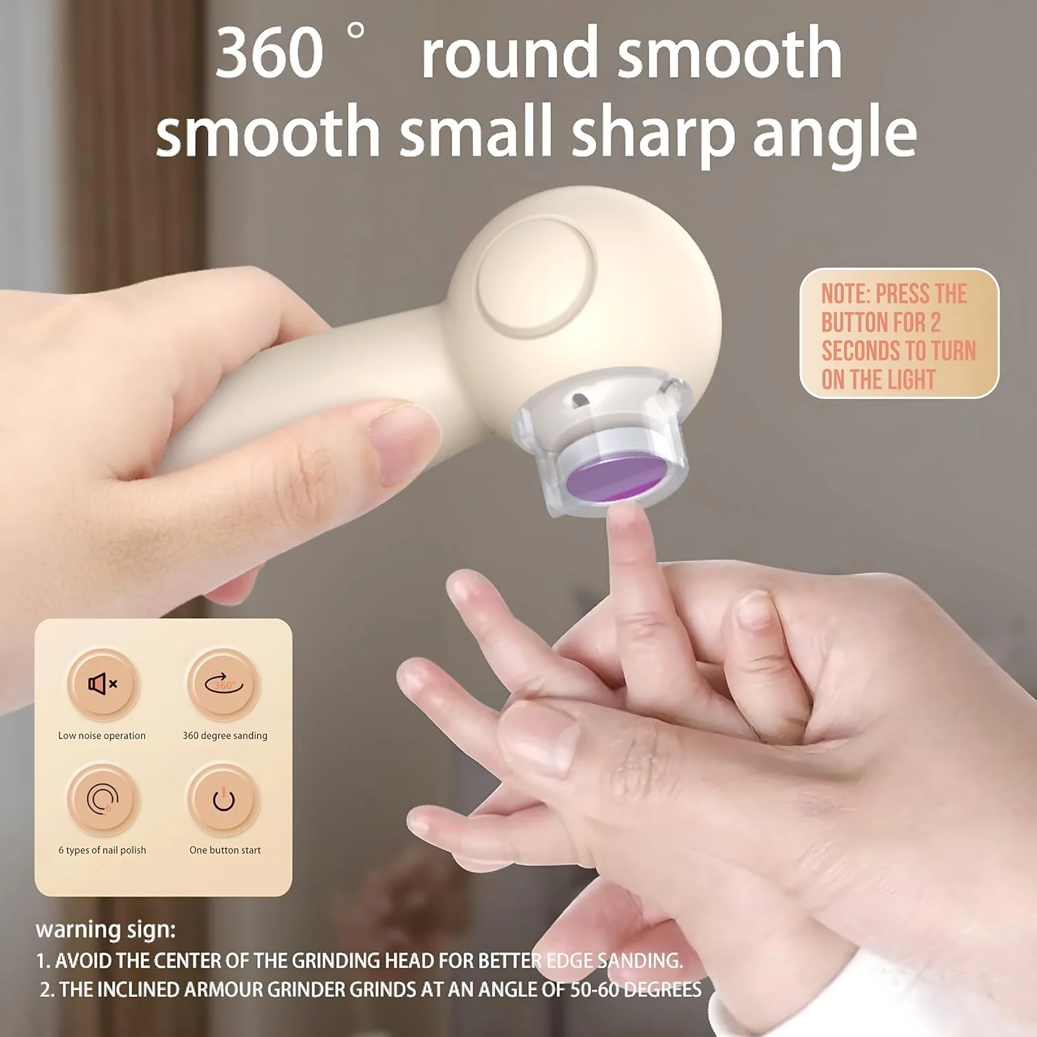سوهان ناخن برقی کودک آزونی، ناخن گیر کودک، سوهان ناخن بی صدا و ایمن کودک قابل شارژ، ست کیت ناخن برای مراقبت از ناخن کودک با 6 پد بافر، جعبه نگهداری و چراغ، برای کودکان نوپا یا بزرگسالان
