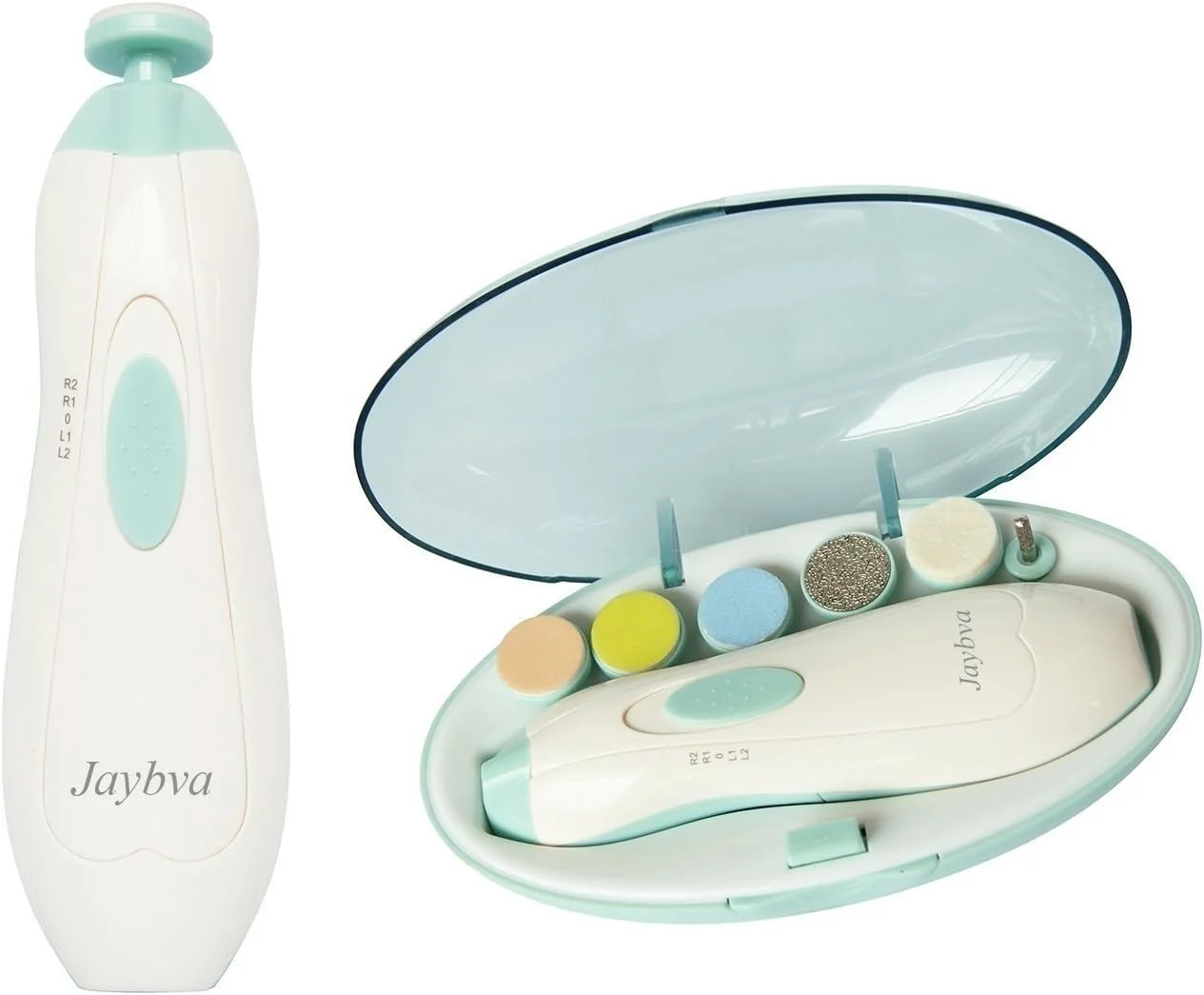 (سبز روشن) - سوهان ناخن برقی کودک - ناخن گیر ایمن کودک برای نوزادان و کودکان نوپا با چراغ LED