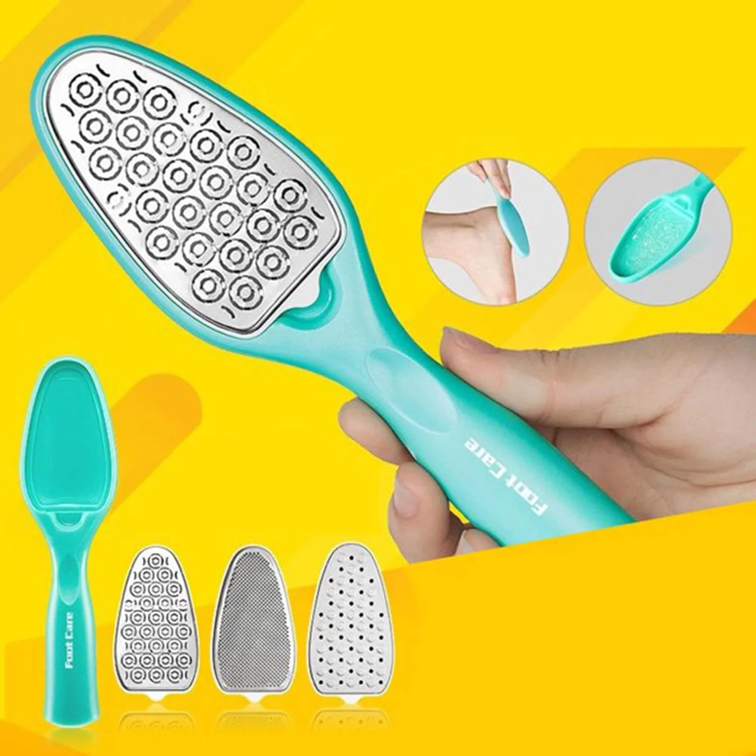 ست پدیکور DELFINO، سوهان پا 8 در 1، ست حرفه ای سوهان پا و از بین برنده پینه برای از بین بردن پوست سخت، ابزار پدیکور خانگی مراقبت از پا برای زنان و مردان