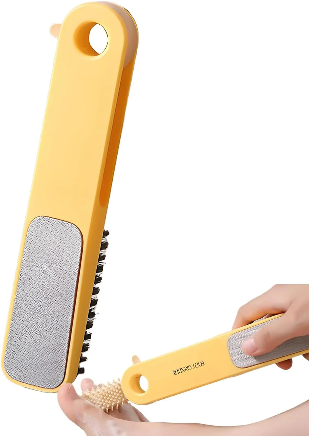 سوهان پا از بین برنده پوست مرده، از جنس استیل ضد زنگ | سوهان پاشنه ترک خورده، برس ذرت، مناسب برای نظافت روزانه بزرگسالان، مردان، زنان، کودکان، مسافرت، سالن، حمام، اسپا، ناخن و انگشتان پا