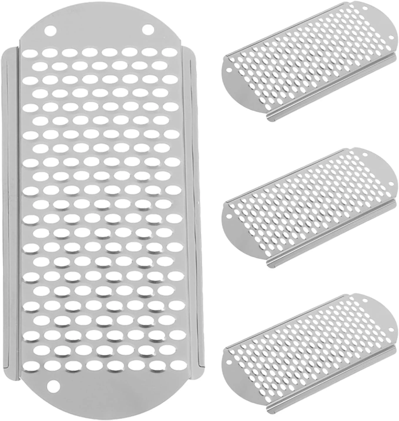 VICASKY ست ۴ عددی سوهان پا، رنده پا، از بین برنده پینه پا، سوهان حرفه ای استیل ضد زنگ، خراشنده پوست مرده پاشنه پا، مجموعه سوهان پدیکور، ابزار ترک خورده برای اسکرابر خشک و ترک خورده