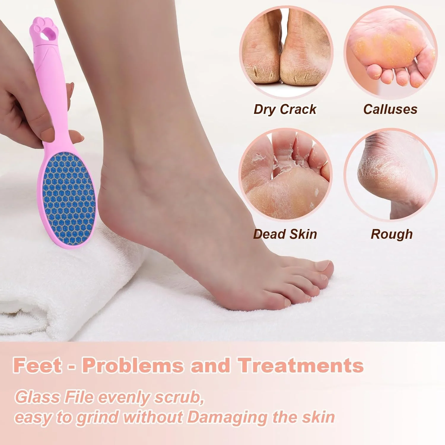 سوهان نانو شیشه ای از بین برنده پوست سخت پا، سوهان حرفه ای 2 در 1 پا به همراه ناخن گیر، رنده و تراش ملایم پا برای پاشنه ترک خورده و خشک سوهان نانو شیشه ای از بین برنده پوست سخت پا، سوهان حرفه ای 2 در 1 پا به همراه ناخن گیر، رنده و تراش ملایم پا برای پاشنه ترک خورده و خشک