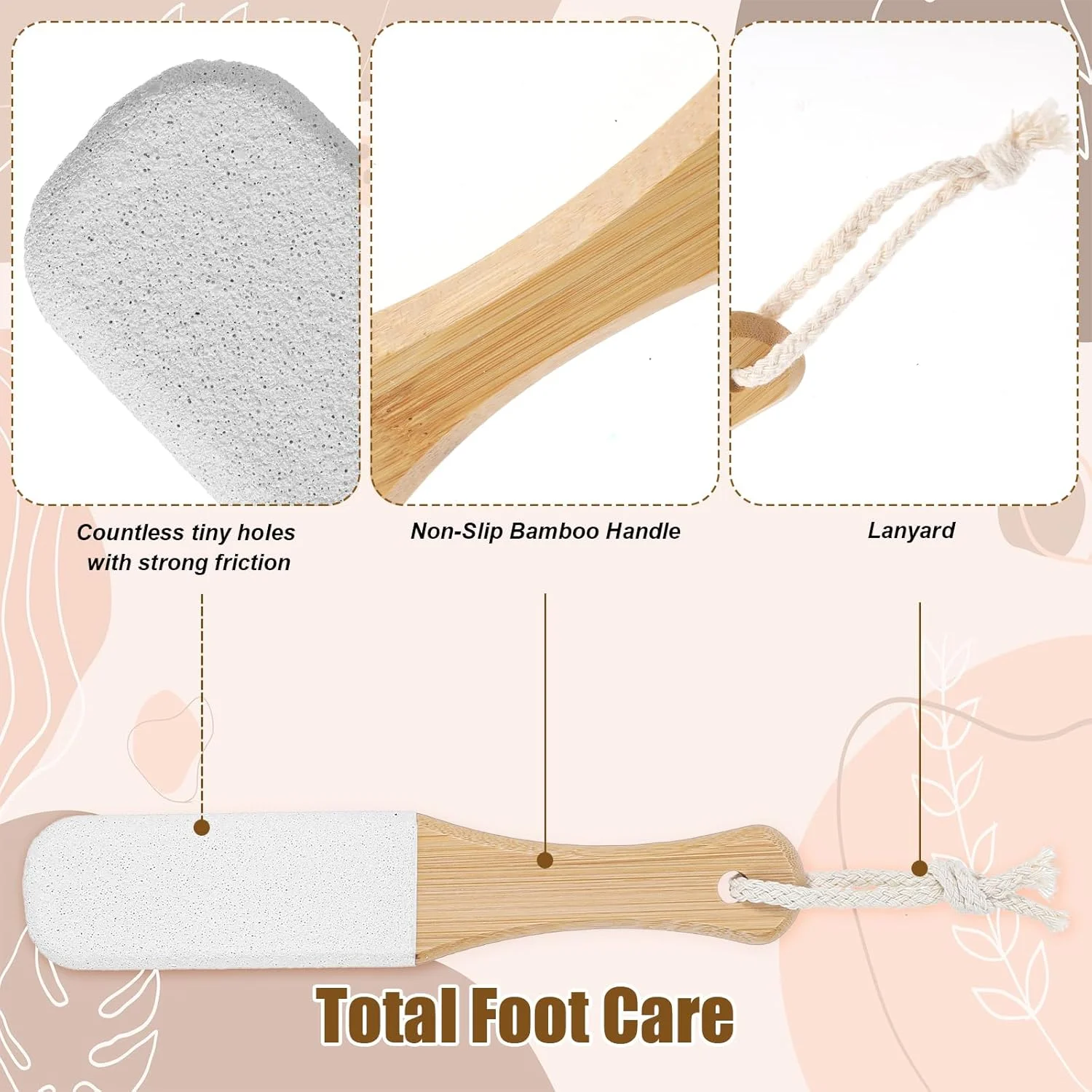 سوهان پدیکور پا، سنگ پا با کیفیت عالی برای پا، لایه بردار 22.5 سانتی متری، از بین برنده پوست سفت پا، از بین برنده حرفه ای پوست مرده پا (سفید)