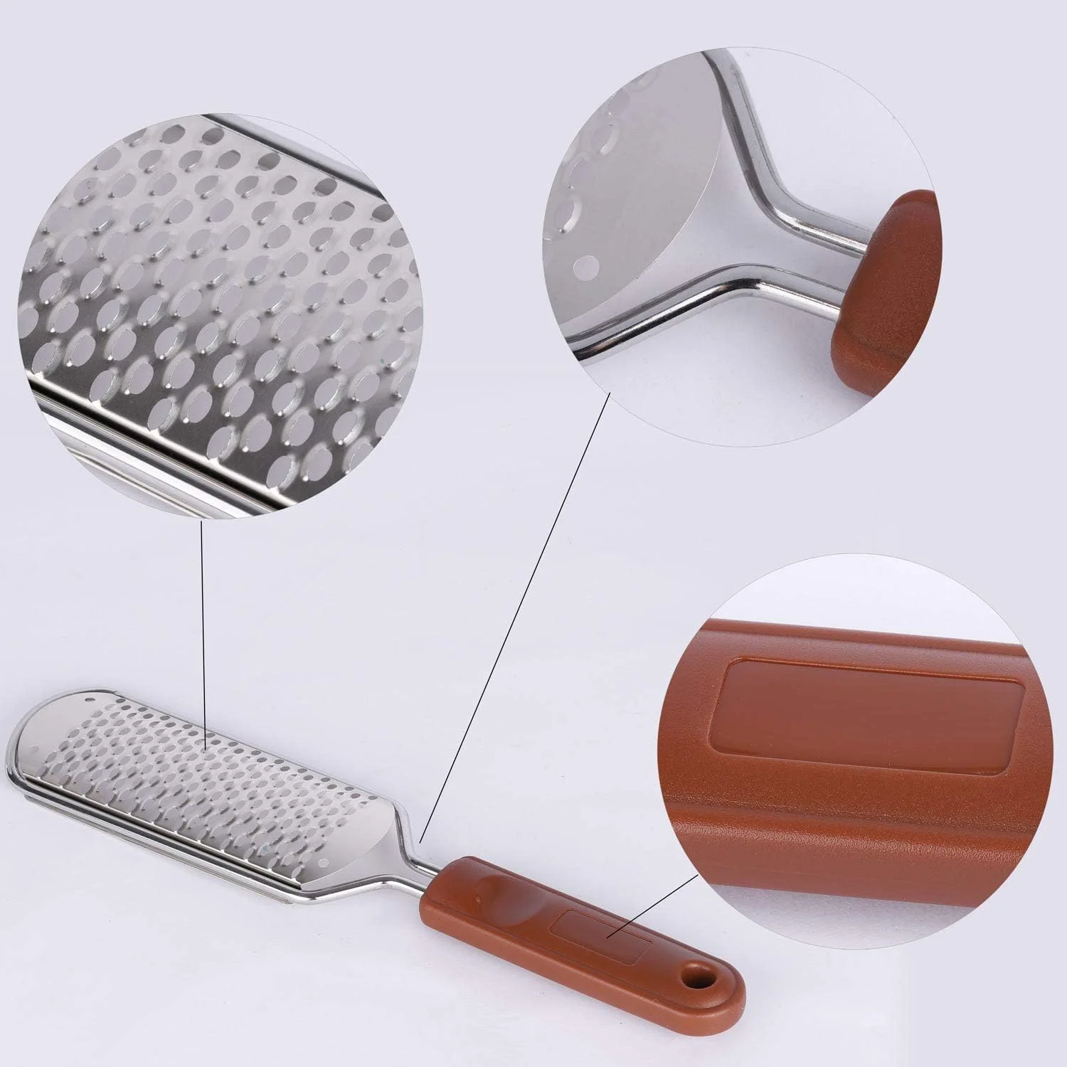 BTYMS 2 عدد سوهان پدیکور بزرگ، از بین برنده پینه پا، رنده استیل پا، سوهان پاشنه پا برای پاشنه های ترک خورده و خشک BTYMS 2 عدد سوهان پدیکور بزرگ، از بین برنده پینه پا، رنده استیل پا، سوهان پاشنه پا برای پاشنه های ترک خورده و خشک