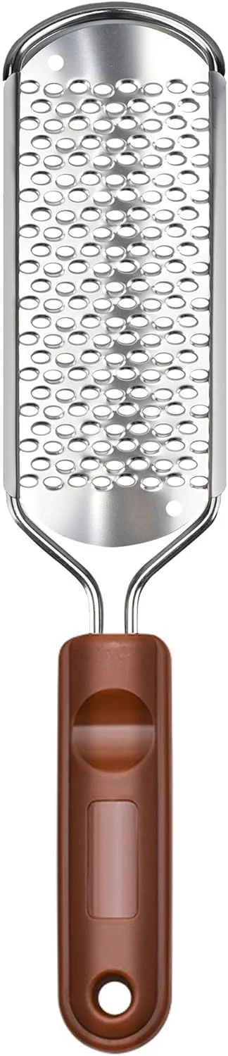 سوهان پا، اسکرابر پدیکور پا، از جنس استیل ضد زنگ، از بین برنده پینه پا، رنده حرفه ای پا برای از بین بردن پوست های سفت و میخچه برای پاهای خشک و مرطوب