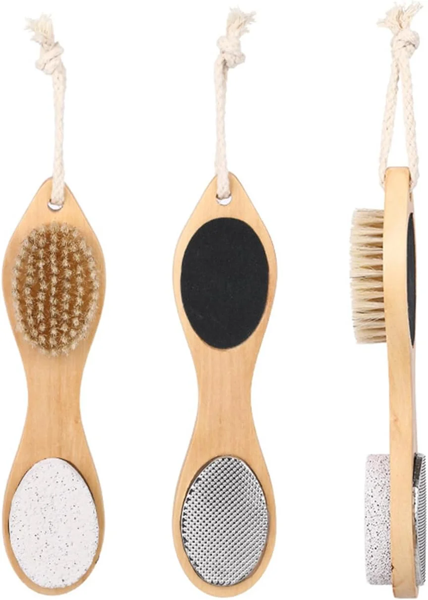 ست سوهان پا دو طرفه حرفه ای به همراه سنگ پا و سمباده، ابزار پدیکور 4 در 1 برای مراقبت از پوست سخت پا، برس و اسکرابر، کیت خانگی ست سوهان پا دو طرفه حرفه ای به همراه سنگ پا و سمباده، ابزار پدیکور 4 در 1 برای مراقبت از پوست سخت پا، برس و اسکرابر، کیت خانگی