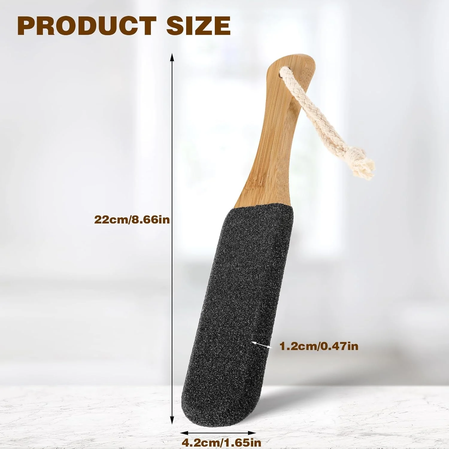 سنگ پا برای پا، سنگ پا دو طرفه از بین برنده پوست سخت پا، سوهان پا از بین برنده پوست سخت، رنده پا برای پاشنه های ترک خورده پا، پوست مرده، پوست سخت (مشکی)