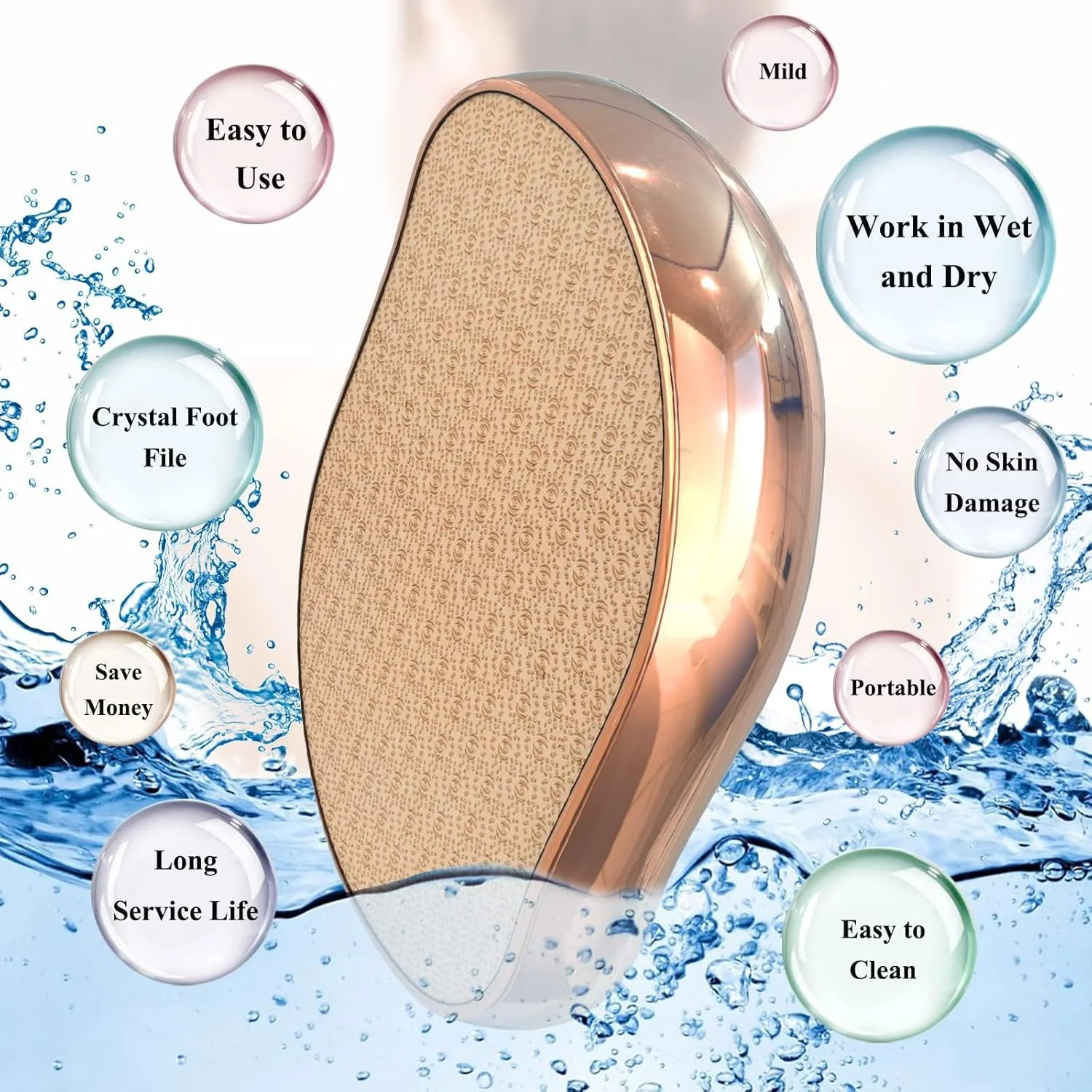 سوهان کریستالی پا، از بین برنده پینه و پوست مرده - ابزار پدیکور برای استفاده خشک/مرطوب، به طور موثر پوست مرده و پینه ها را با طراحی ارگونومیک از بین می برد سوهان کریستالی پا، از بین برنده پینه و پوست مرده - ابزار پدیکور برای استفاده خشک/مرطوب، به طور موثر پوست مرده و پینه ها را با طراحی ارگونومیک از بین می برد