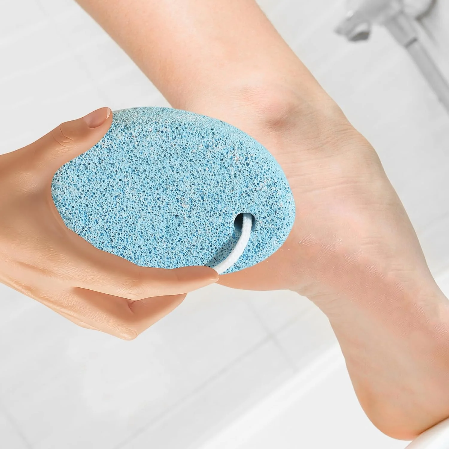 سنگ پا برای ابزار پدیکور پا، از بین برنده پینه پوست سخت، سوهان پا و دست، لایه برداری برای از بین بردن پوست مرده (آبی) سنگ پا برای ابزار پدیکور پا، از بین برنده پینه پوست سخت، سوهان پا و دست، لایه برداری برای از بین بردن پوست مرده (آبی)