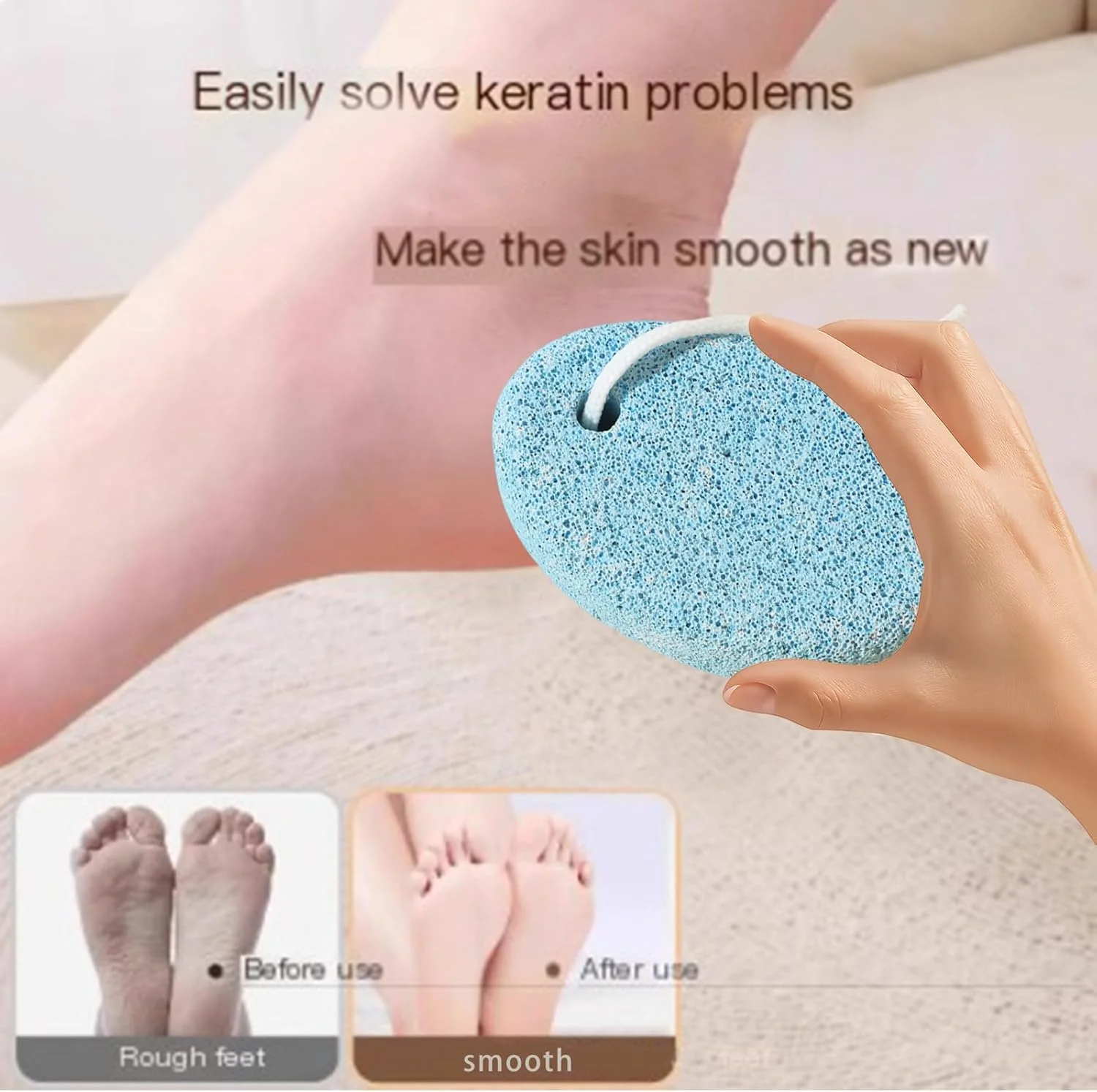 سنگ پا برای ابزار پدیکور پا، از بین برنده پینه پوست سخت، سوهان پا و دست، لایه برداری برای از بین بردن پوست مرده (آبی) سنگ پا برای ابزار پدیکور پا، از بین برنده پینه پوست سخت، سوهان پا و دست، لایه برداری برای از بین بردن پوست مرده (آبی)