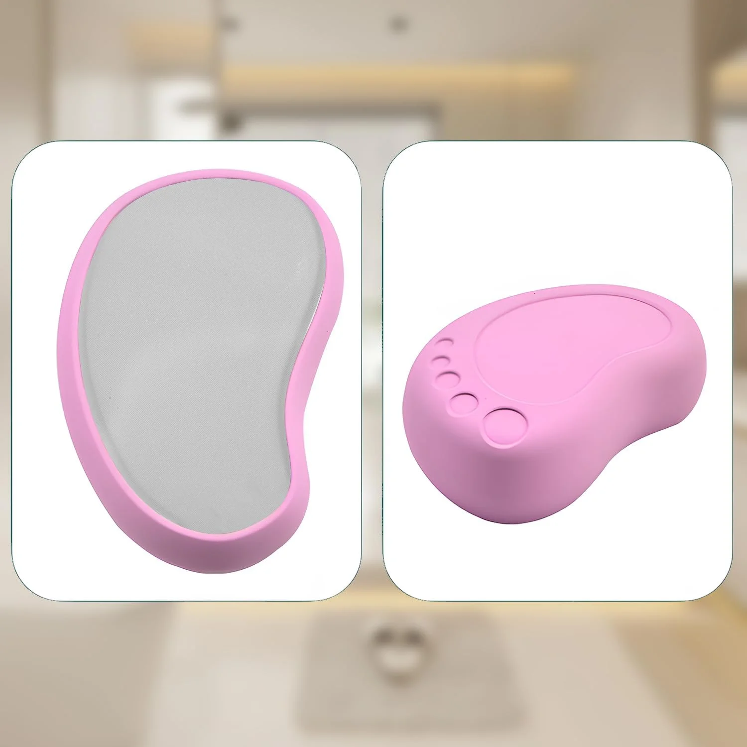 سوهان شیشه ای پا برای از بین بردن پینه - ابزار پدیکور برای پوست مرده، ترمیم پاشنه ترک خورده و از بین بردن پوست سخت - تخته سوهان پا برای مراقبت از پاهای صاف - طرح پا