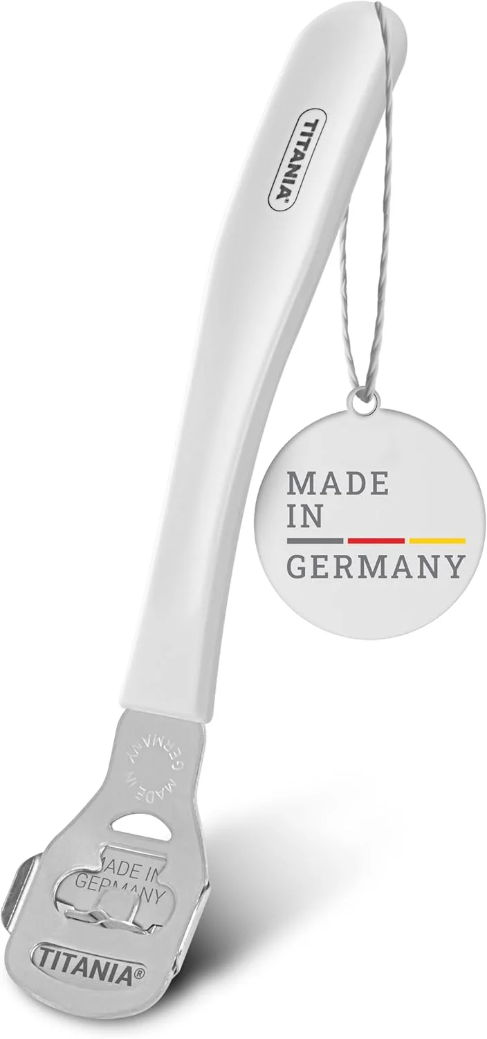 تیغه پینه بر تیتانیا به همراه یک تیغه یدکی، پینه بر با دسته پلاستیکی ارگونومیک، کاتر پینه با کیفیت، ساخت آلمان، تیغه پینه بر تیغه پینه بر تیتانیا به همراه یک تیغه یدکی، پینه بر با دسته پلاستیکی ارگونومیک، کاتر پینه با کیفیت، ساخت آلمان، تیغه پینه بر