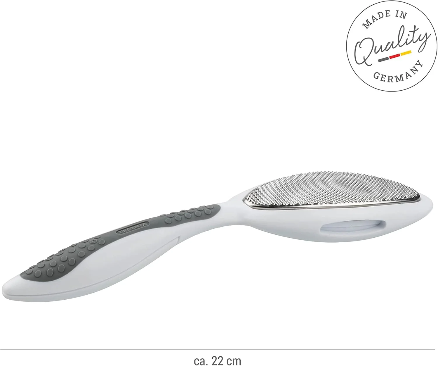 سوهان پا تیتانیا با روکش نرم و دو طرفه (زبر و نرم) - ساخت آلمان - ضد زنگ - 22 سانتی متر