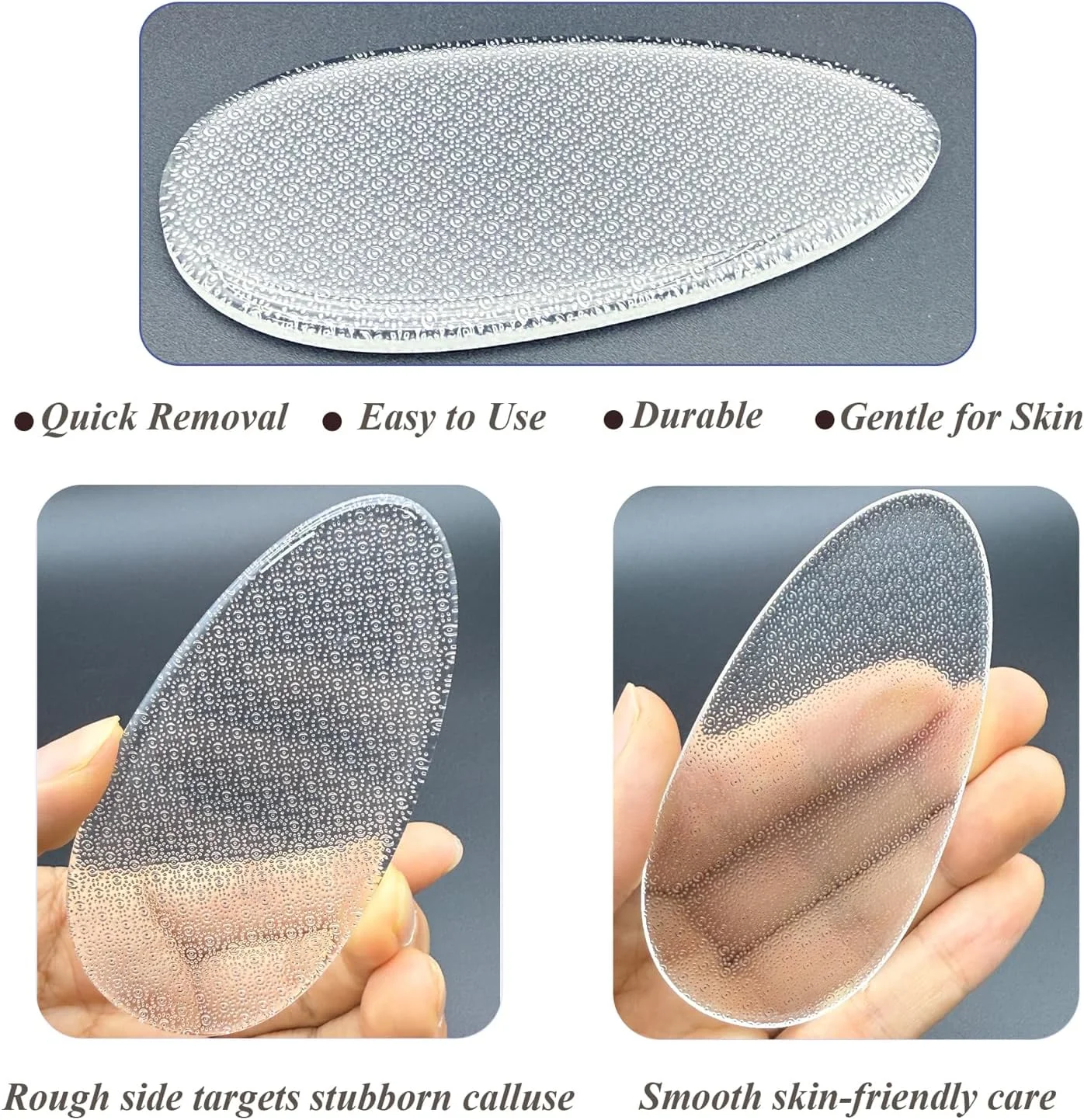 ست سوهان شیشه ای پا - اسکرابر پاشنه پا و سوهان ناخن شیشه ای با سطوح زبر و نرم، از بین برنده پینه پا، اسکرابر پوست مرده پا، سنگ پا، ابزار حرفه ای پدیکور برای زنان و مردان (مدل 1)