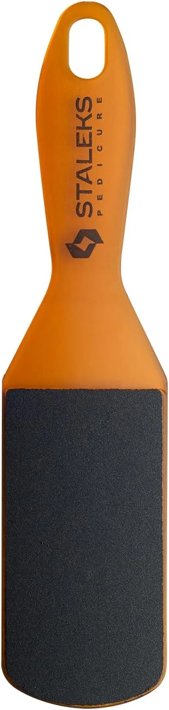 سوهان پای دو طرفه پلاستیکی STALEKS PRO، سوهان پدیکور پا و از بین برنده پینه EXPERT 10 نوع 3، درجه زبری 100 و 180 (کهربایی)