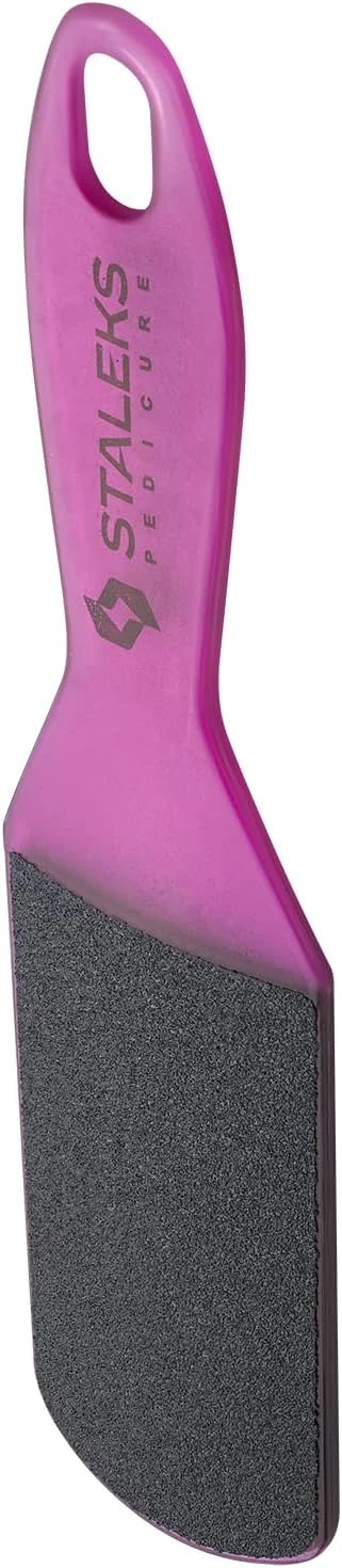 سوهان پا پلاستیکی دو طرفه STALEKS PRO، سوهان پدیکور پا، سوهان از بین بردن پینه و پاشنه های زبر، مدل Expert 10، دو نوع زبری 60# و 80# (بنفش)
