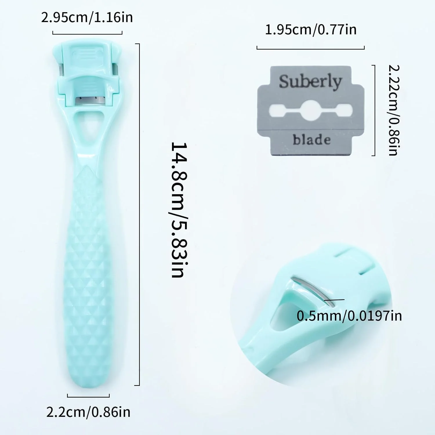 مجموعه 3 عددی سوهان پا، اسکرابر پا و تراشنده - ابزار مراقبت از پا از جنس استیل ضد زنگ - از بین برنده پوست سخت پدیکور و تیغ اصلاح پوست مرده دست