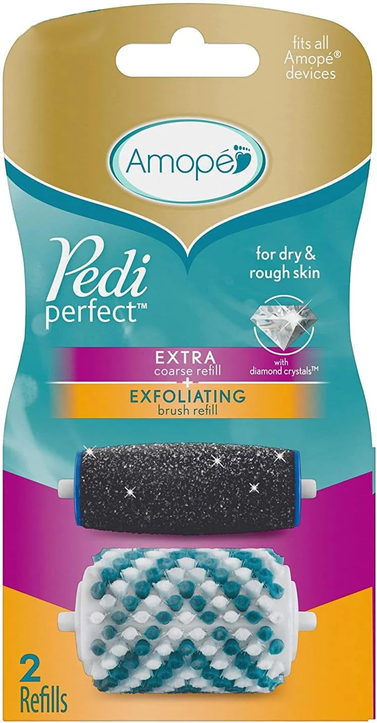 سوهان پدی پرفکت آموپه - سری یدک ترکیبی سوهان الکترونیکی پا، 2 عدد، زبر اضافی و برس لایه بردار سوهان پدی پرفکت آموپه - سری یدک ترکیبی سوهان الکترونیکی پا، 2 عدد، زبر اضافی و برس لایه بردار