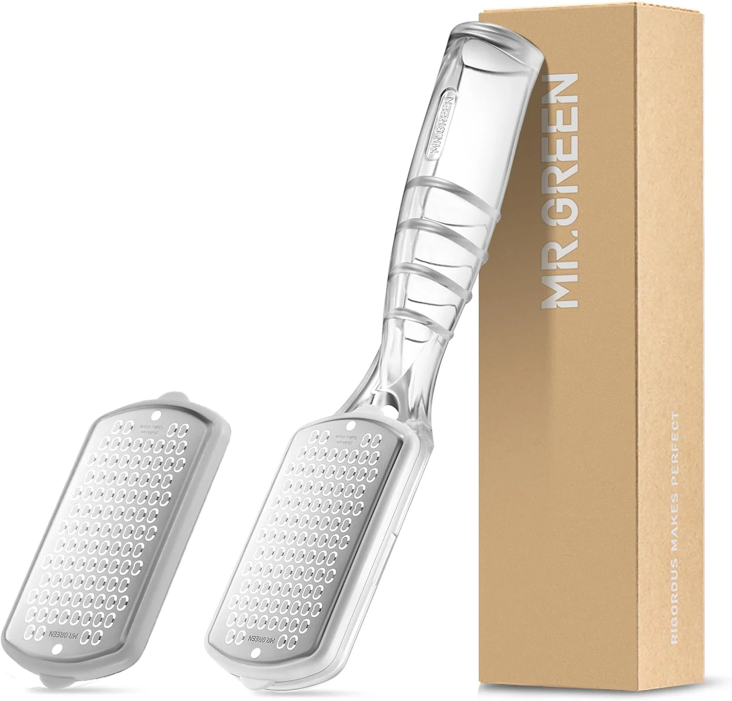 ابزار پدیکور MR.GREEN سوهان پا رنده پاشنه پا از بین برنده پینه اسکراپر پا با جعبه نگهداری سوهان استیل ابزار پدیکور MR.GREEN سوهان پا رنده پاشنه پا از بین برنده پینه اسکراپر پا با جعبه نگهداری سوهان استیل