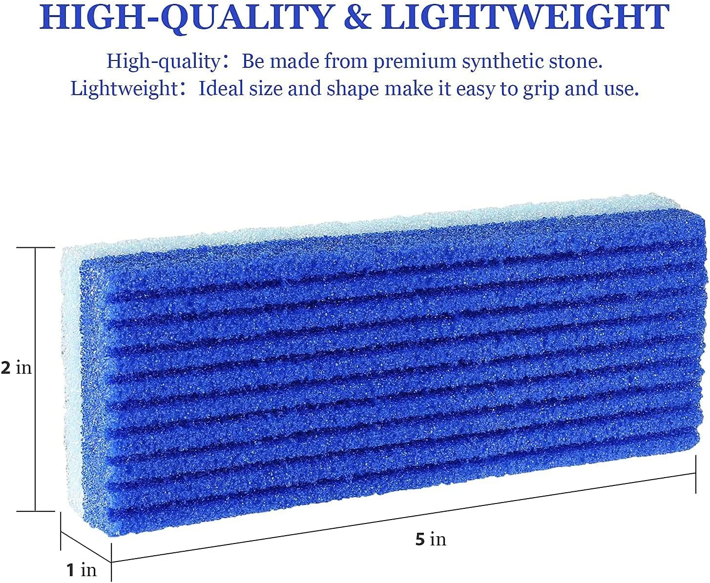 سنگ پا KASTWAVE برای پا 2 در 1، بسته 4 عددی اسکرابر پا و از بین برنده پینه برای پدیکور پا برای استفاده در سالن، طراحی دو طرفه آبی